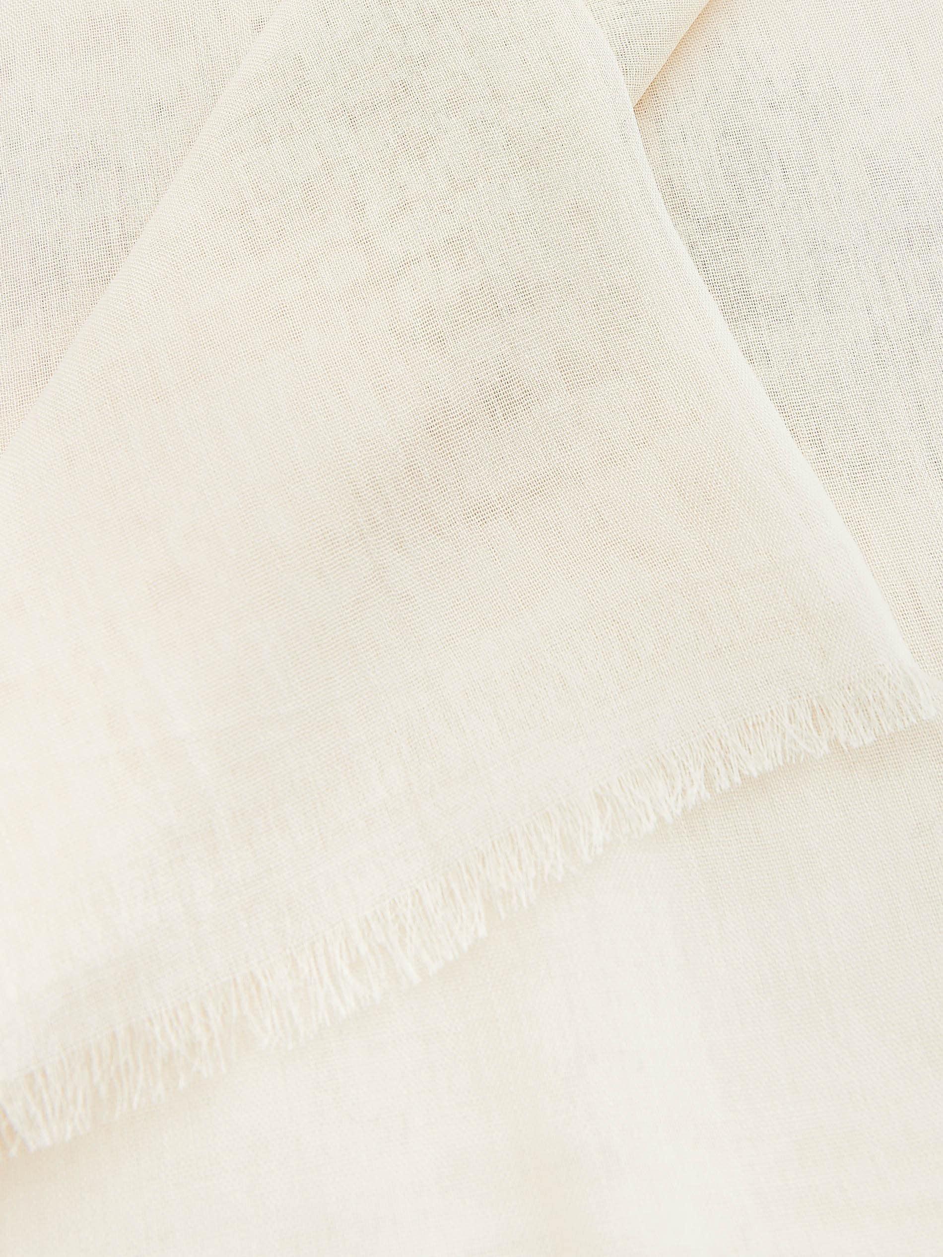 Cream Soft Scarf, Ivory, large image number 1