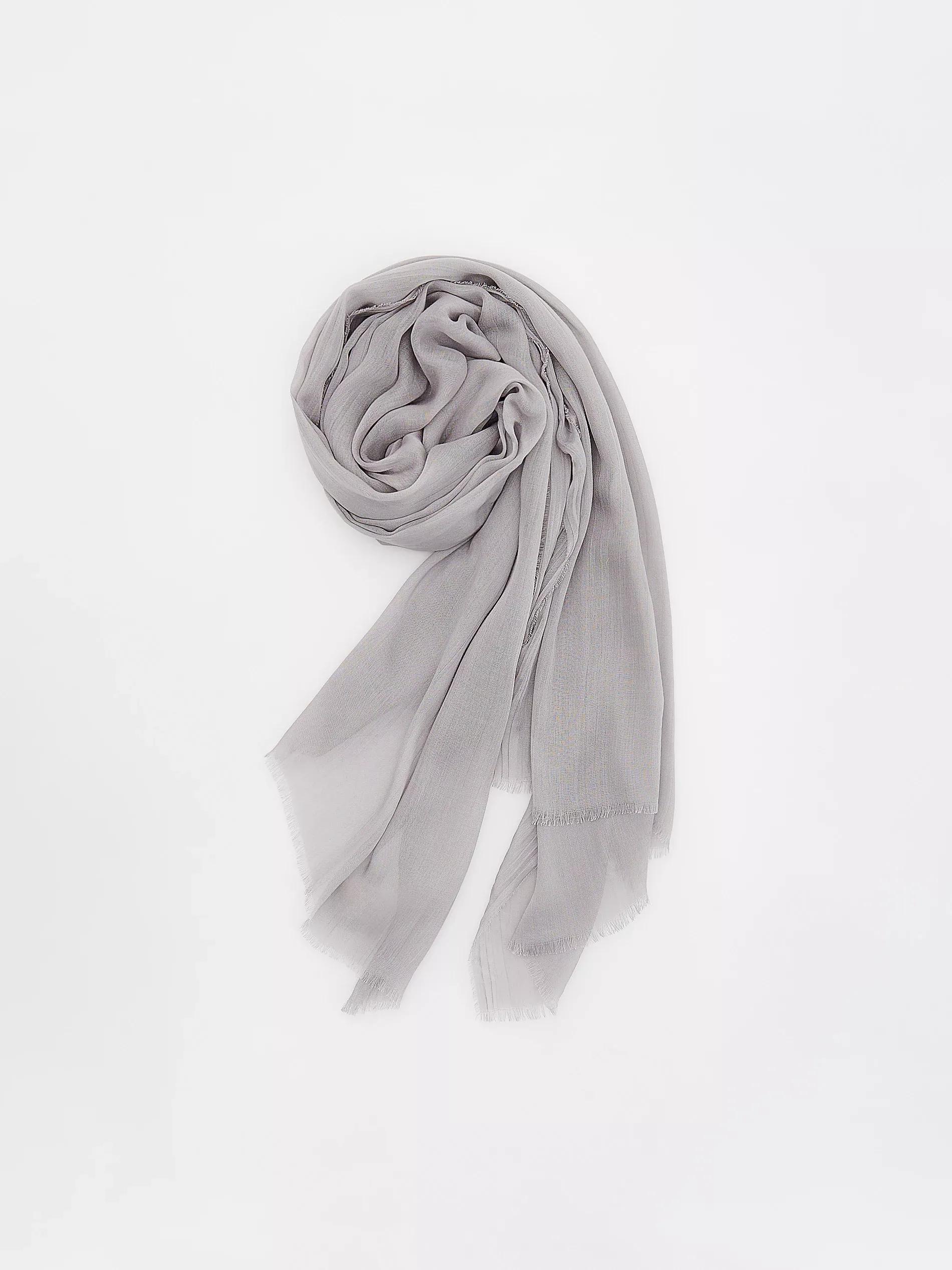Grey Soft Scarf, Light grey, large image number 0