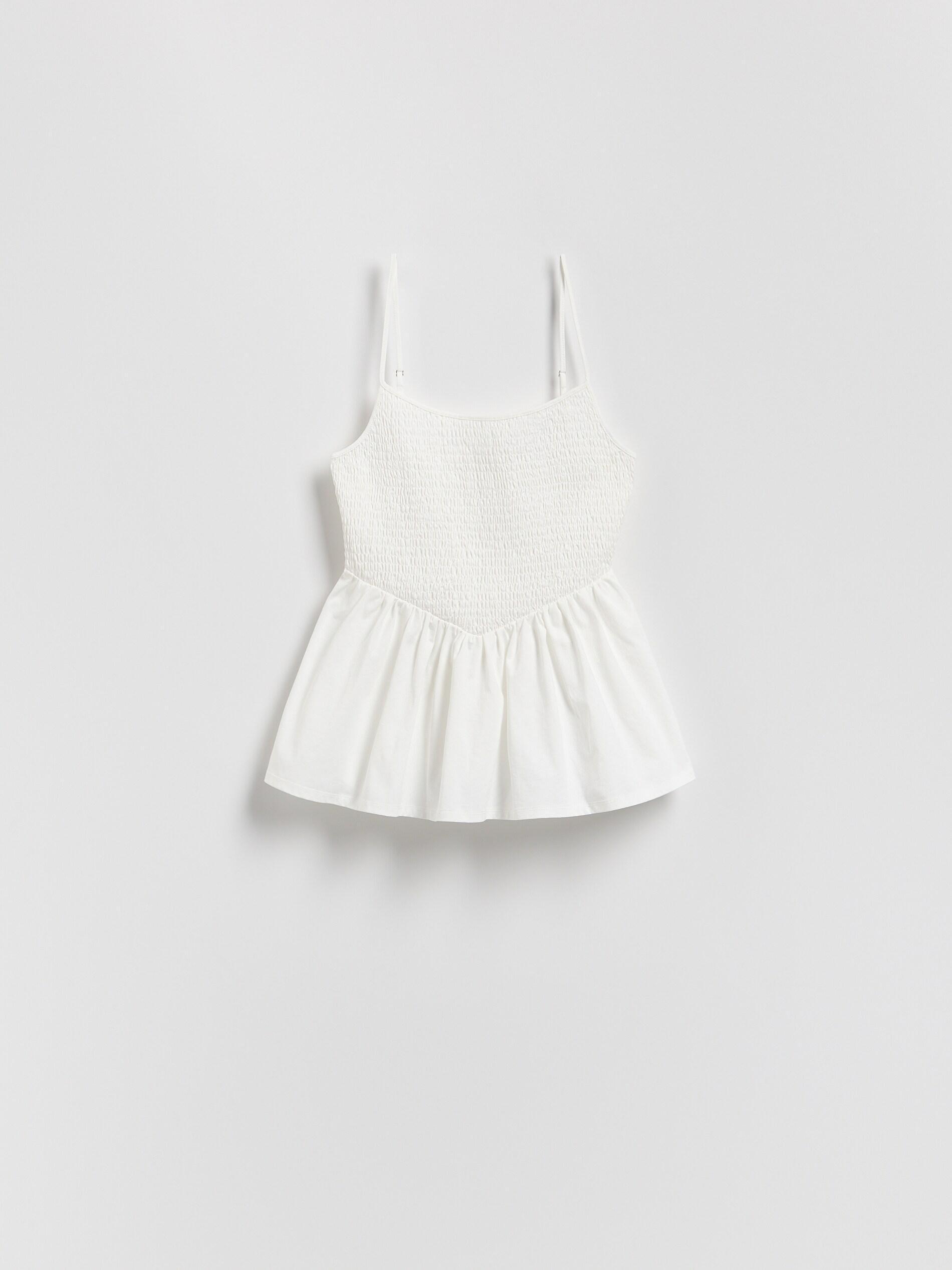 WHITE Top with overskirt, White, large image number 0