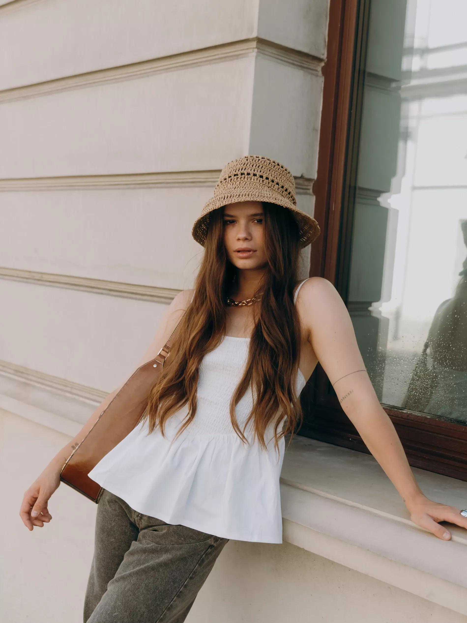 WHITE Top with overskirt, White, large image number 2