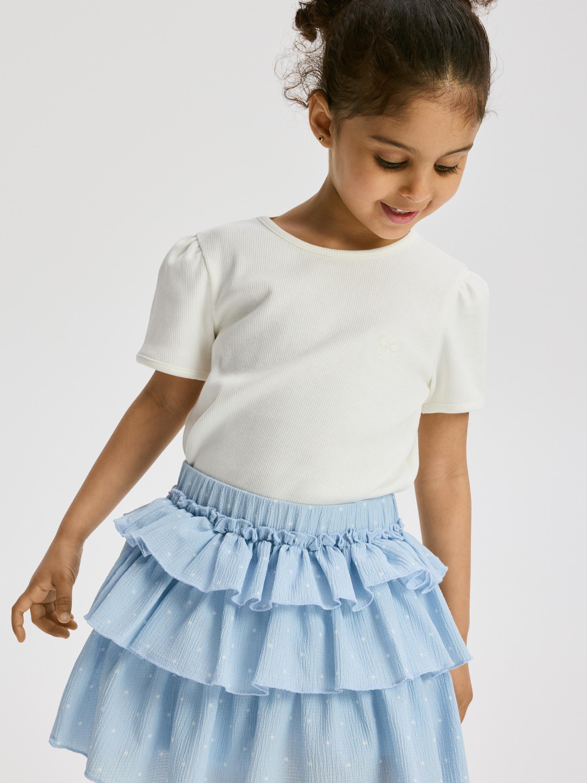 Blue Patterned Skort, Blue, large image number 1