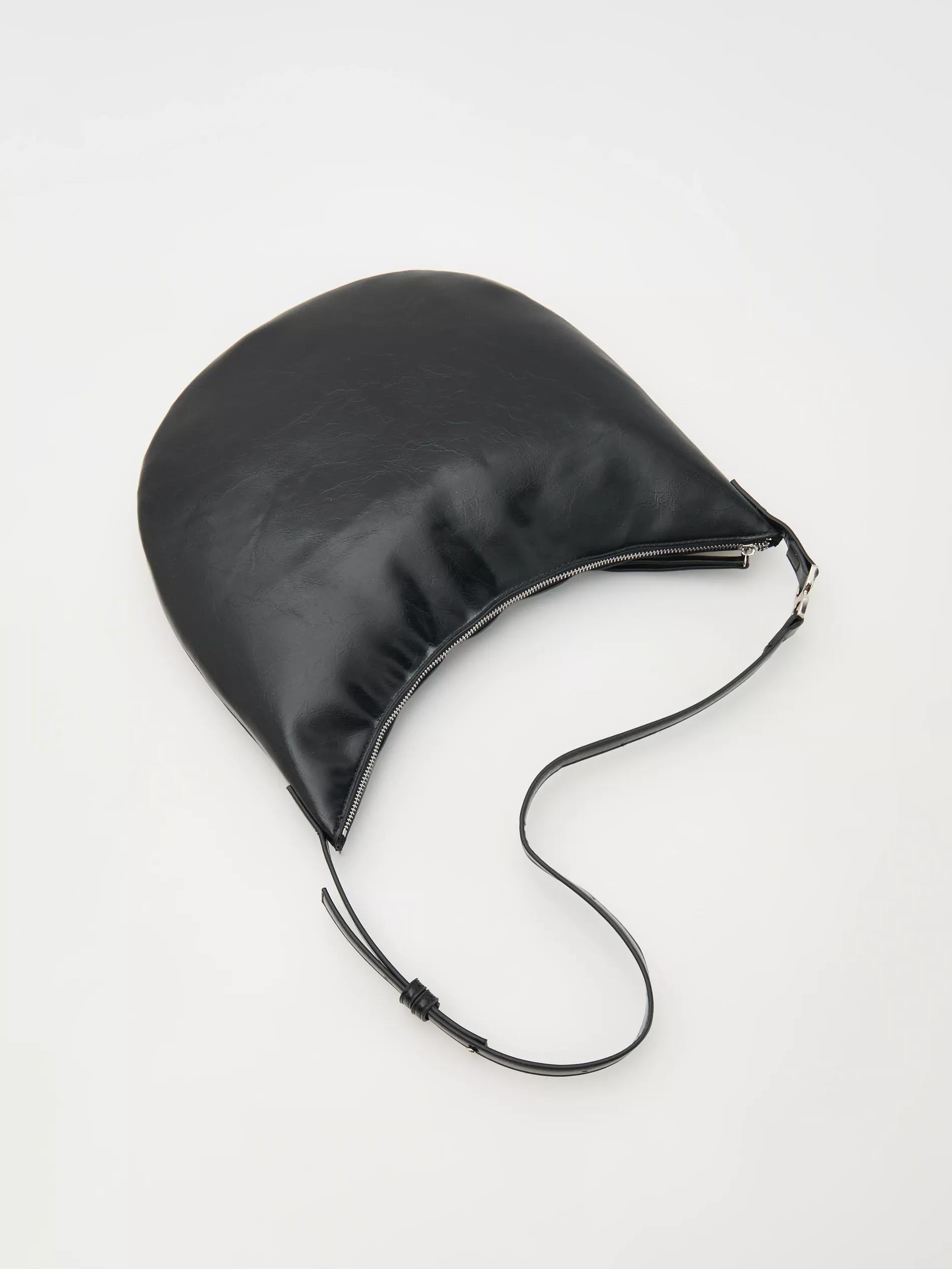 Black Plain Laptop Shoulder Bag, Black, large image number 2