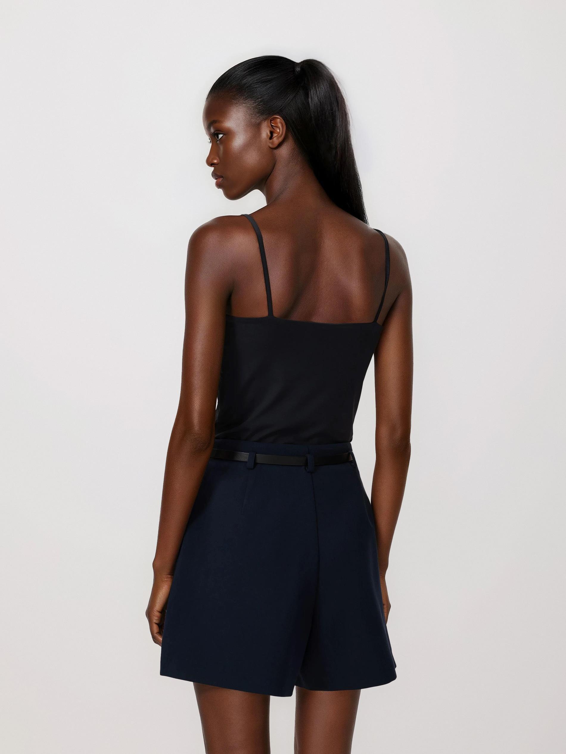 Navy Skort With Belt, Navy, medium