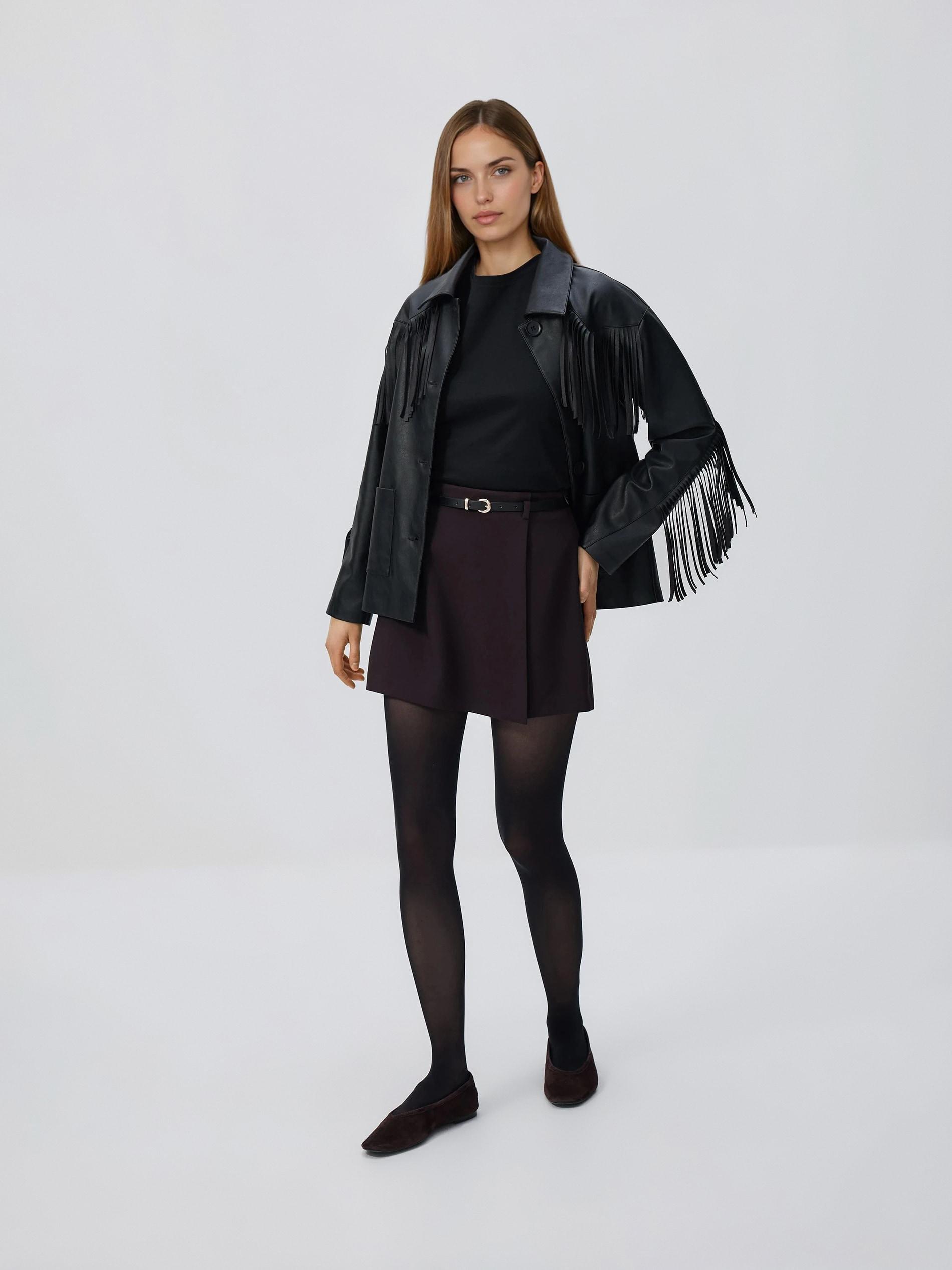 Brown Skort With Belt, Brown, medium