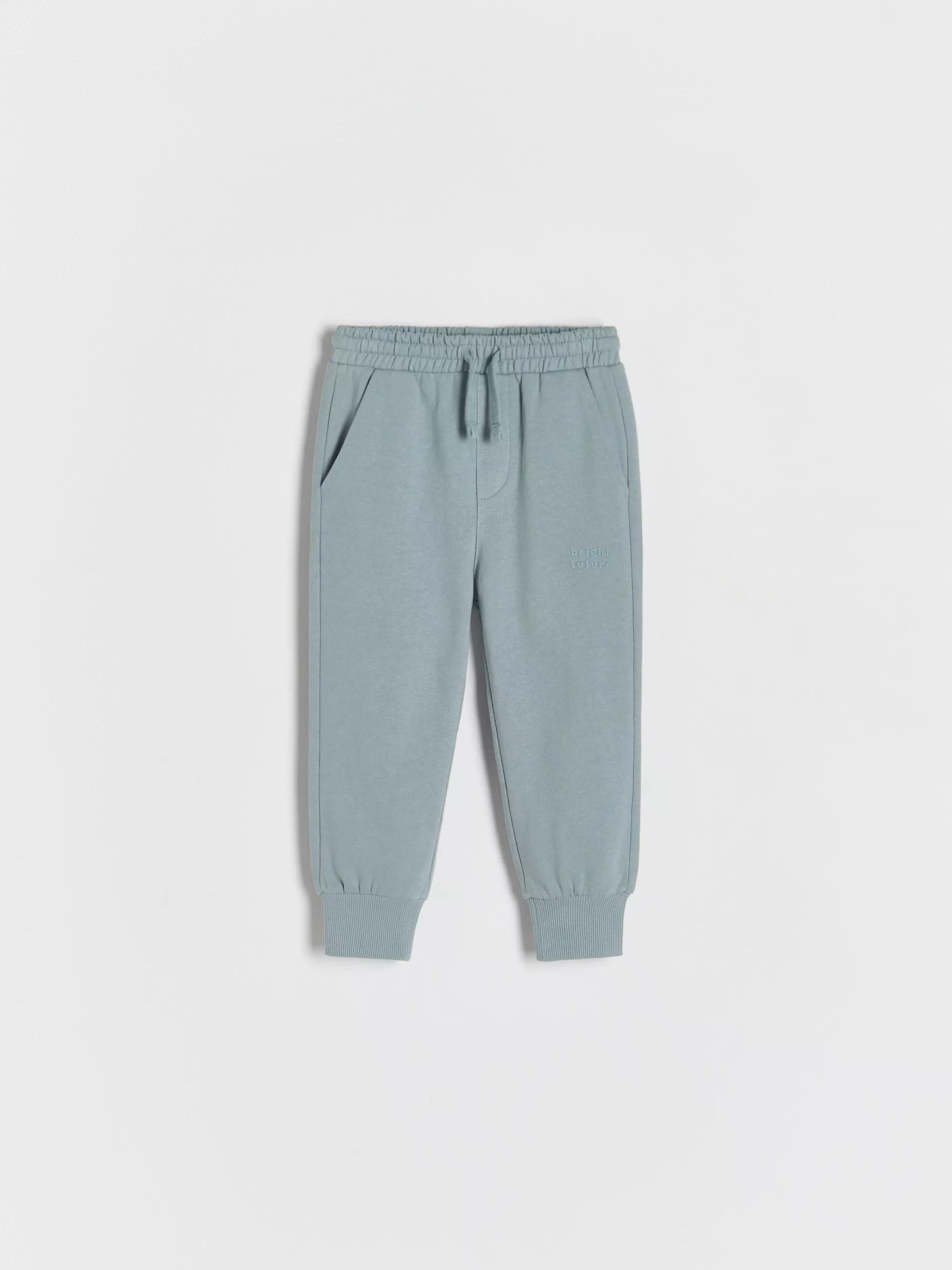 Turquoise Cotton Joggers, , large image number 0