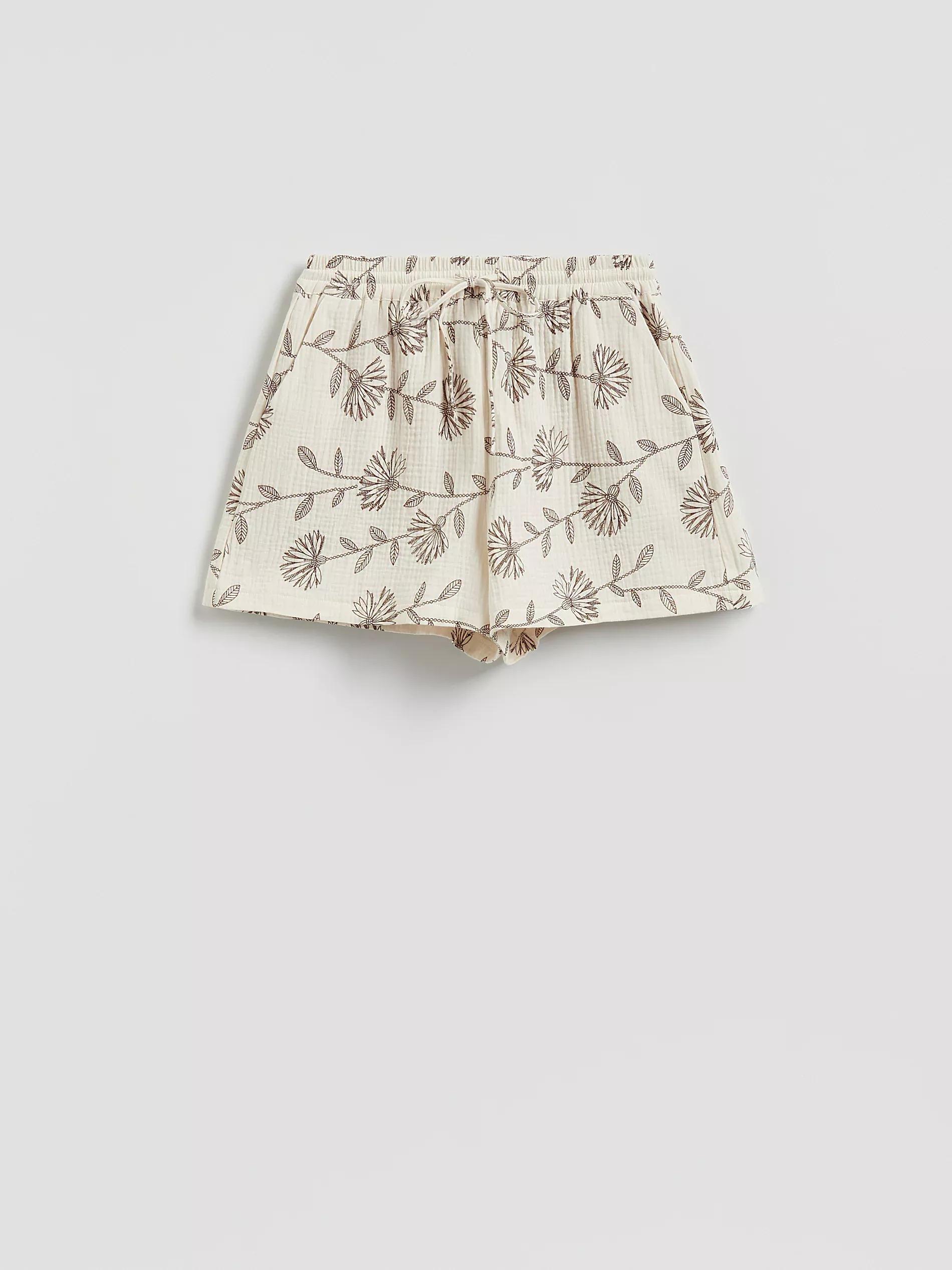 Patterned muslin shorts, , large image number 4