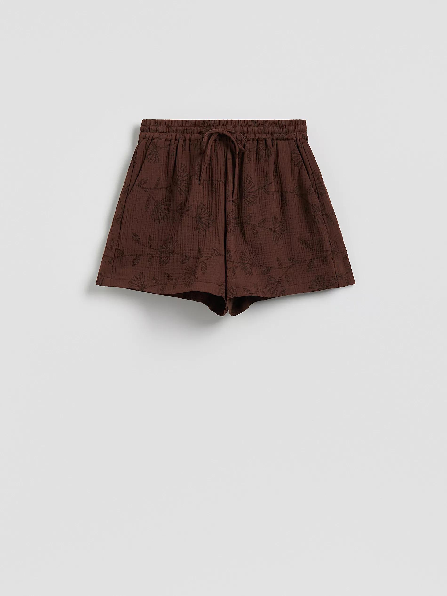 Patterned muslin shorts, , large image number 3