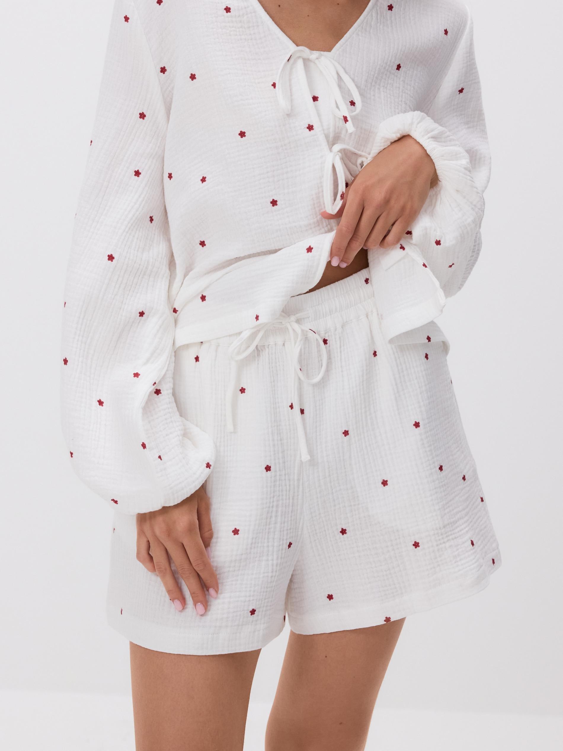 Patterned muslin shorts, , large image number 2
