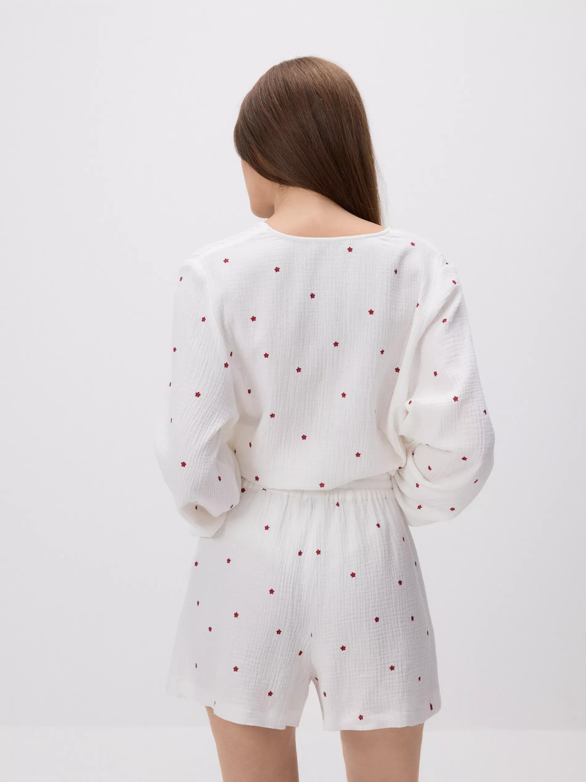 Patterned muslin shorts, , large image number 3