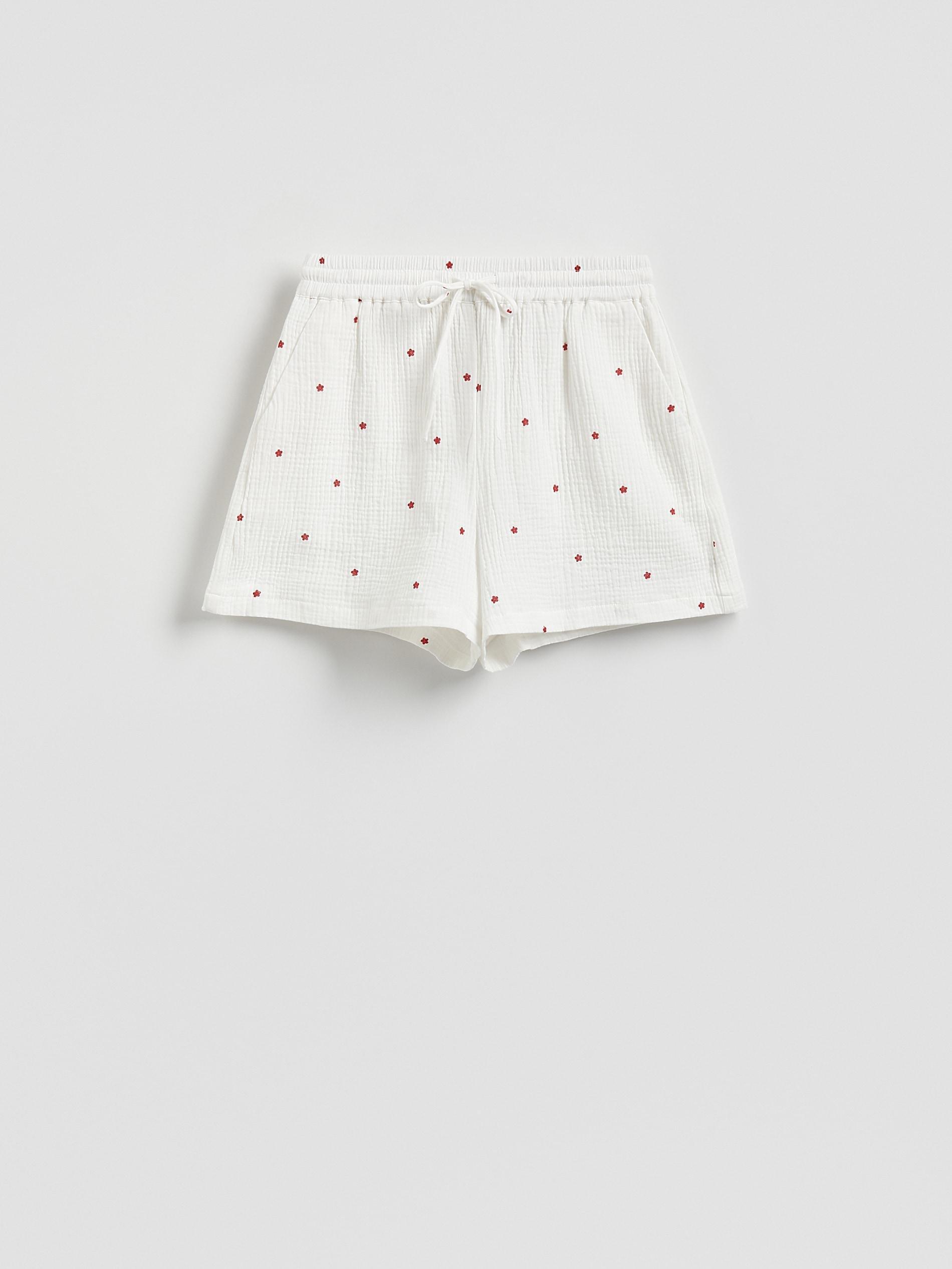 Patterned muslin shorts, , large image number 4