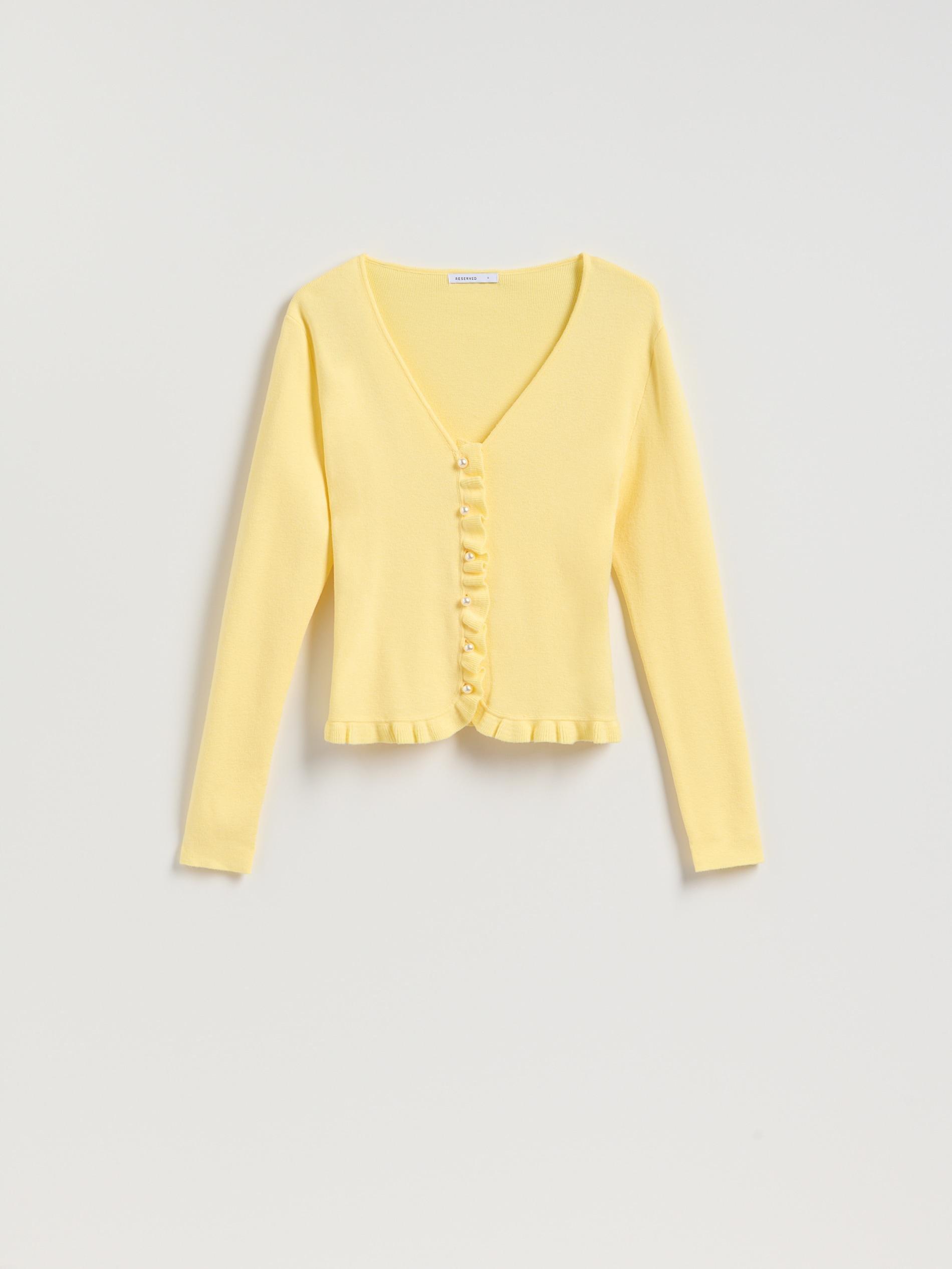 بلوفر حريمي أصفر فاتح, Yellow, large image number 4