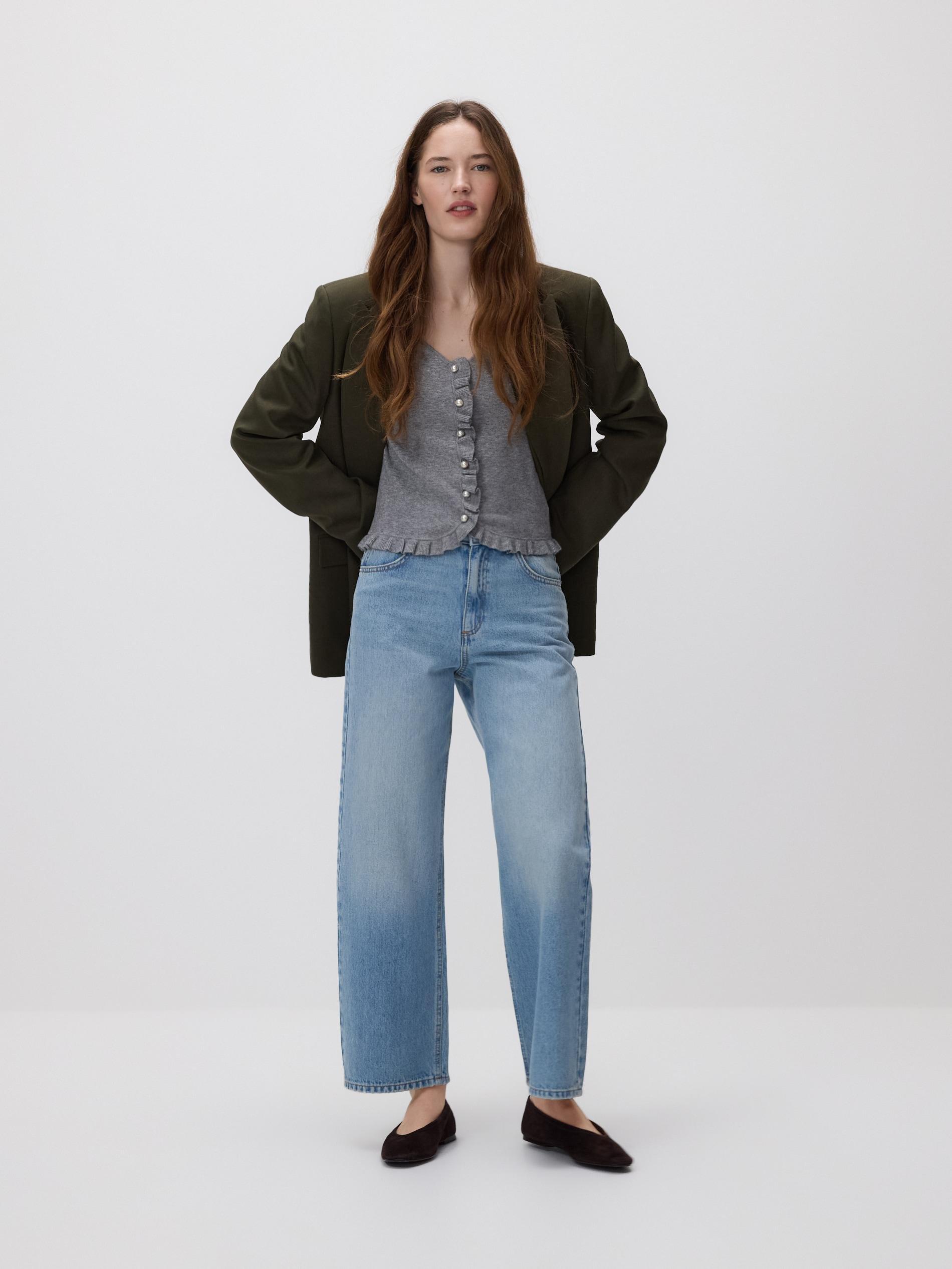 بلوفر حريمي رمادي متوسط, Grey, medium