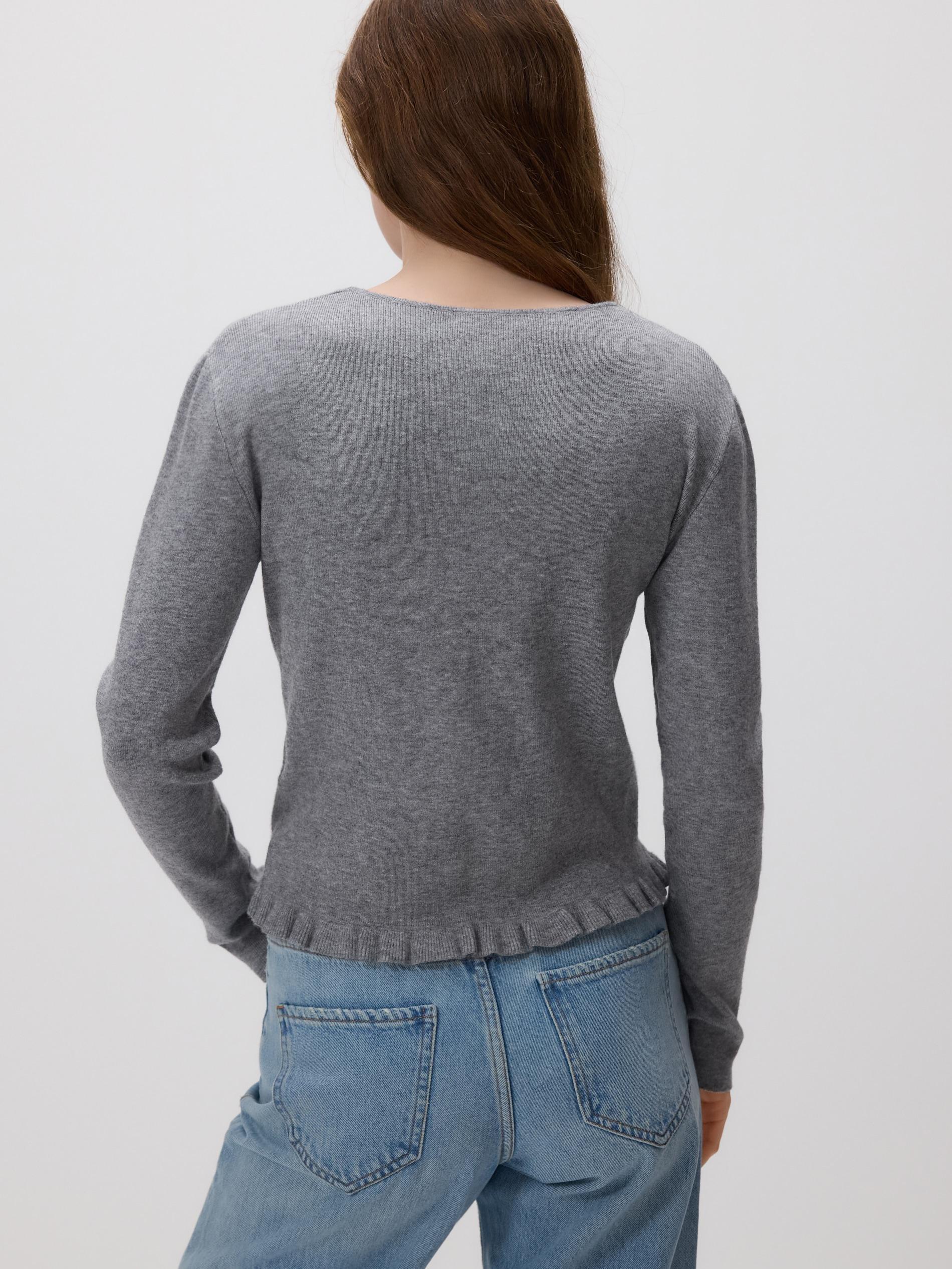 بلوفر حريمي رمادي متوسط, Grey, large image number 3