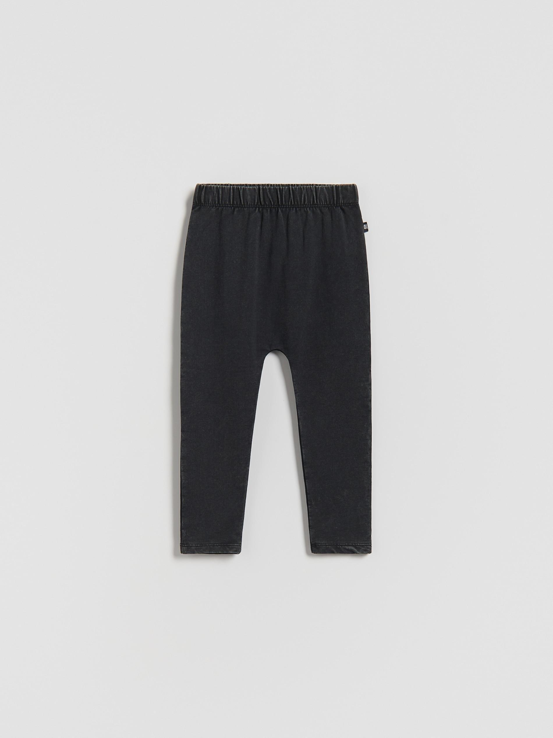 Black Cotton Rich Leggings, Black, large image number 1