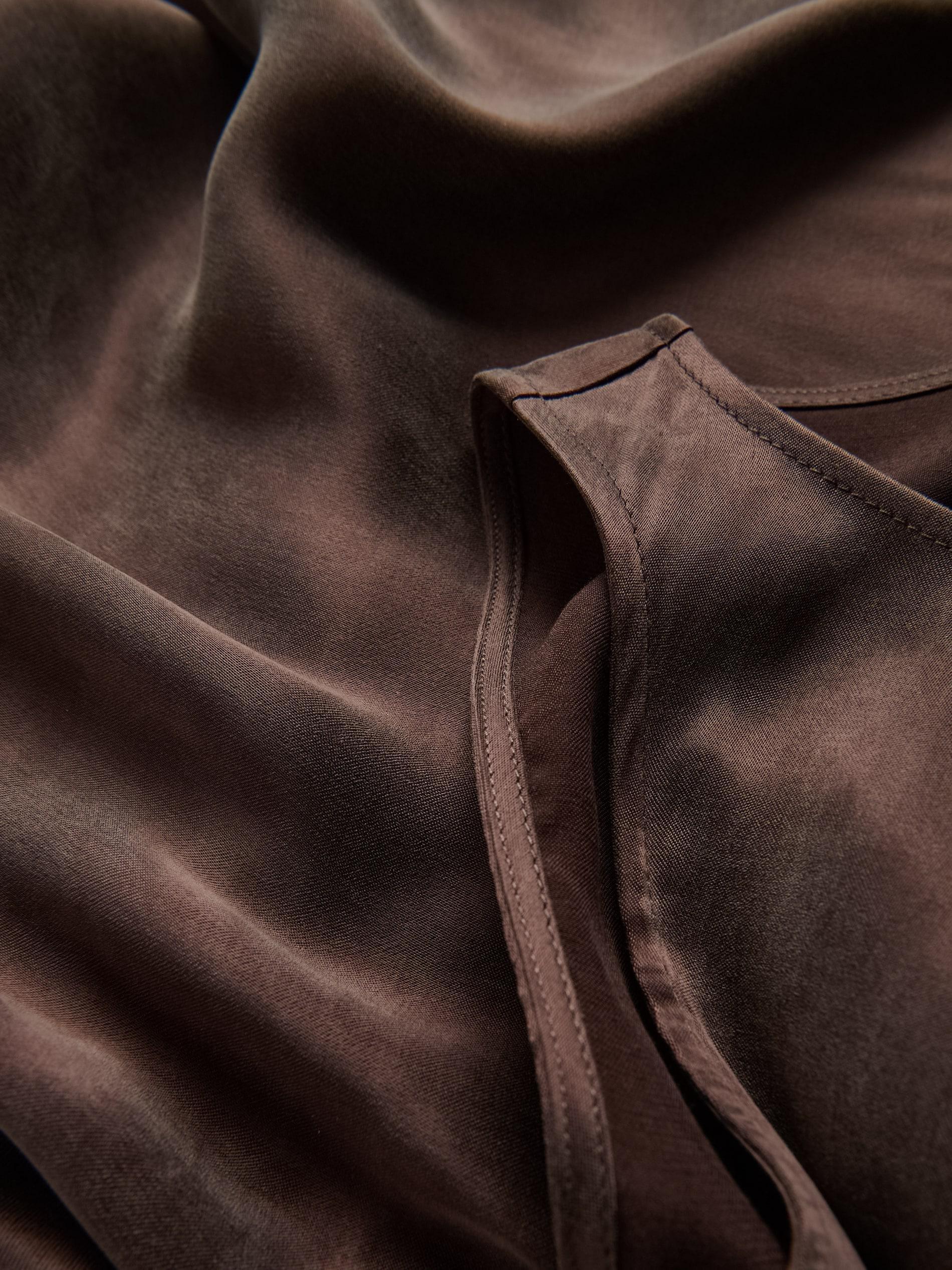 Brown Asymmetric Dress, Brown, large image number 5