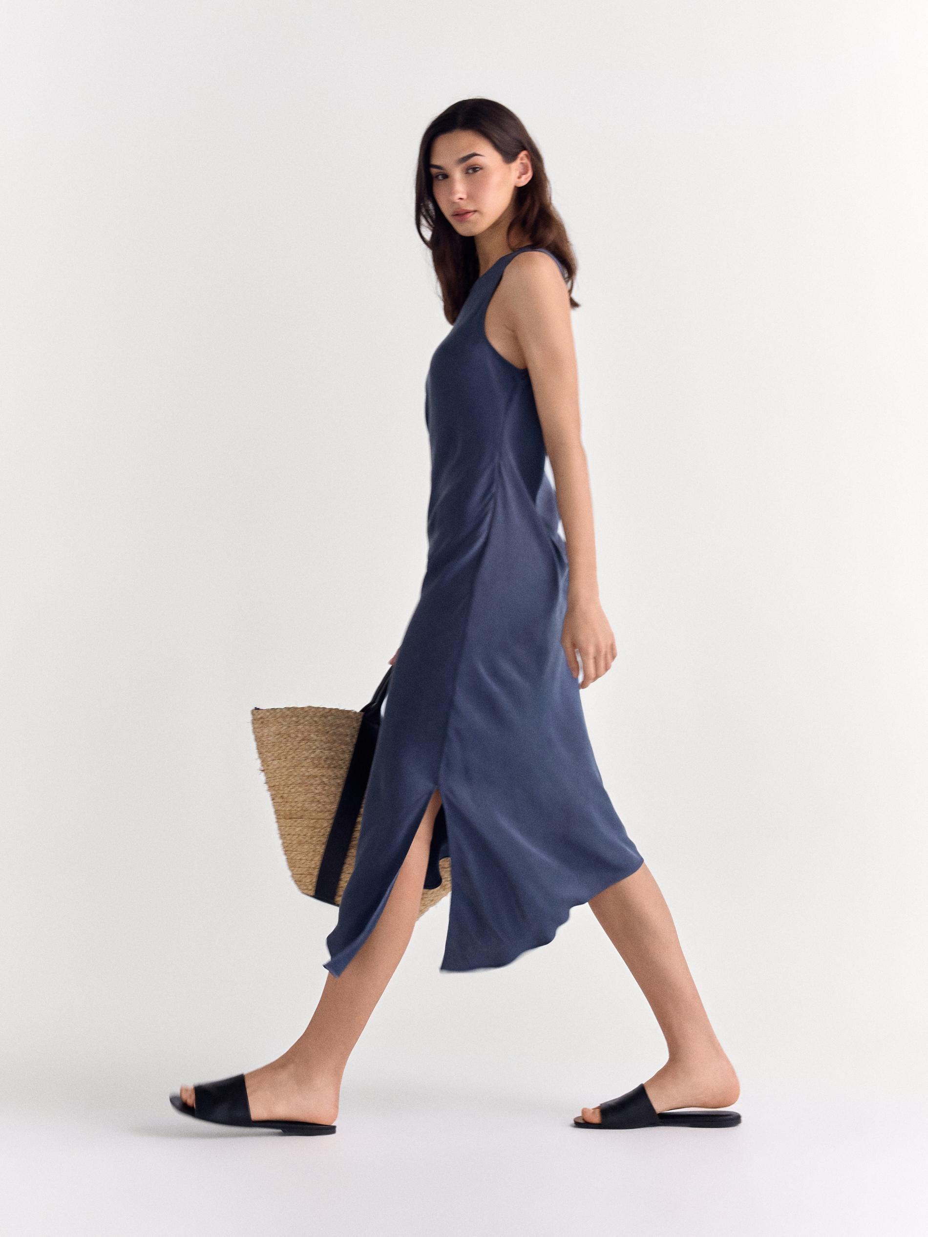 Purple Asymmetric Dress, Purple, large image number 1