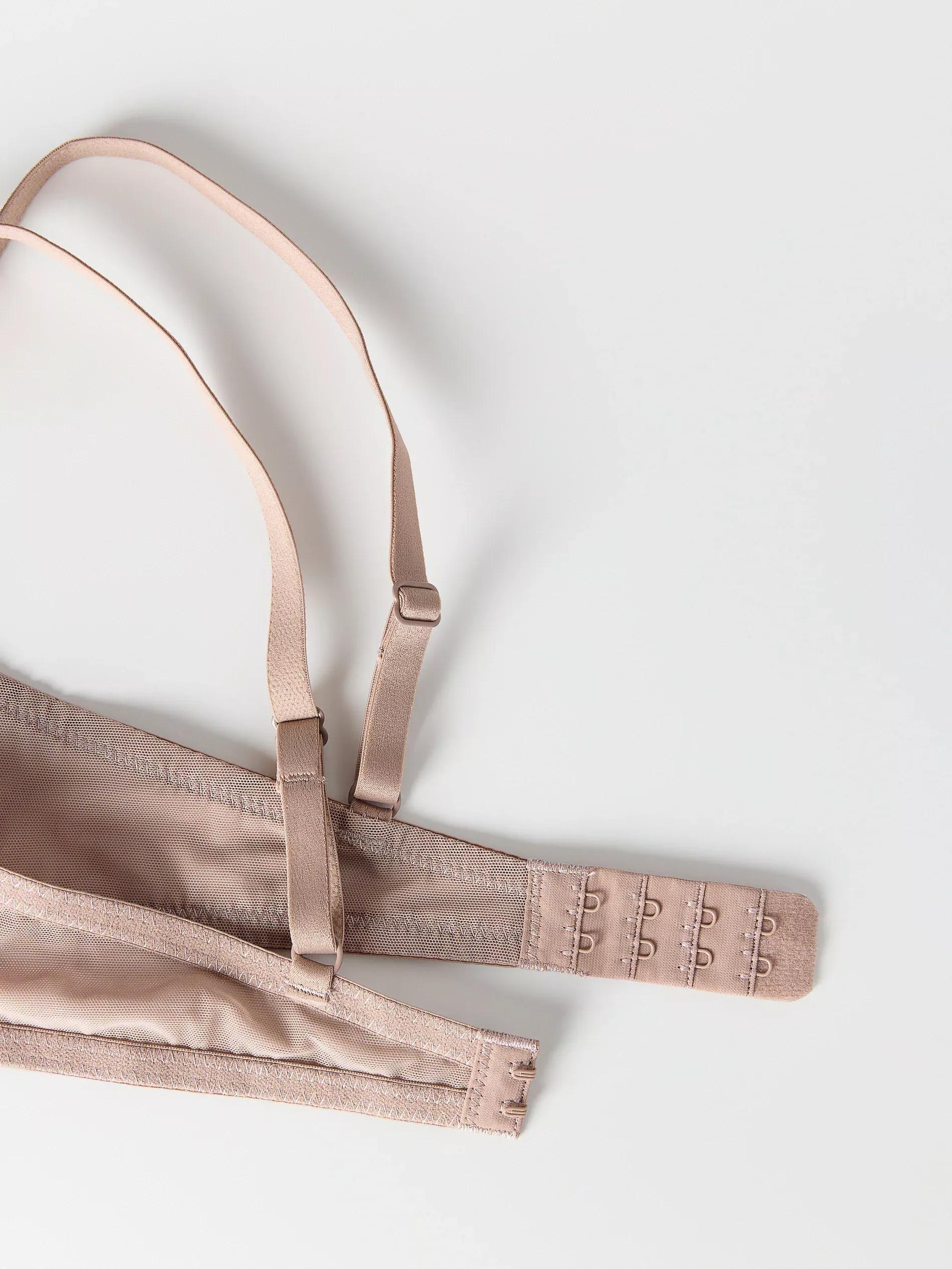 Beige Soft Mesh Bra, , large image number 6