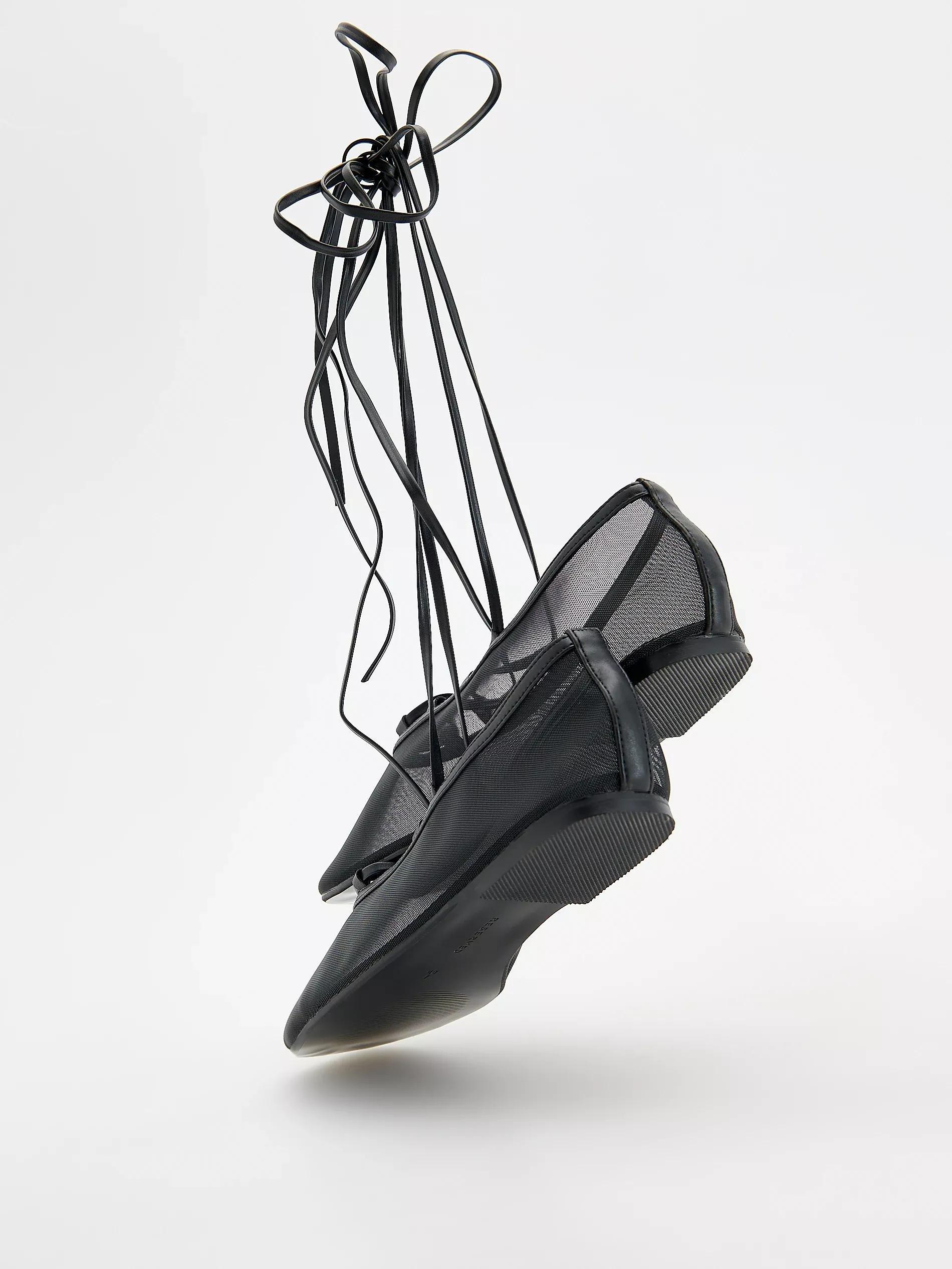 Black Ballerinas Flat Shoes, , large image number 4