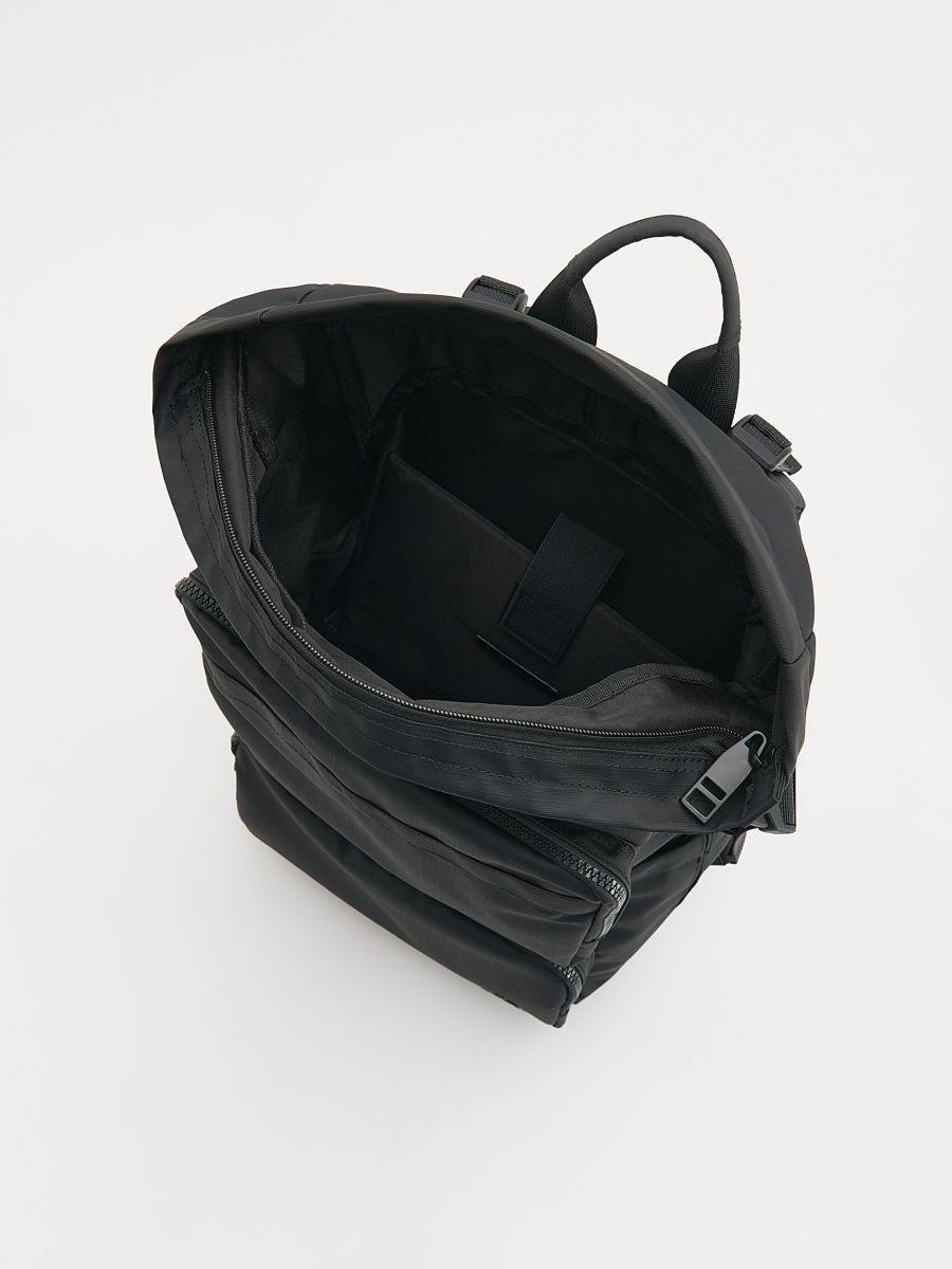 Black Waterproof Backpack, Black, large image number 2