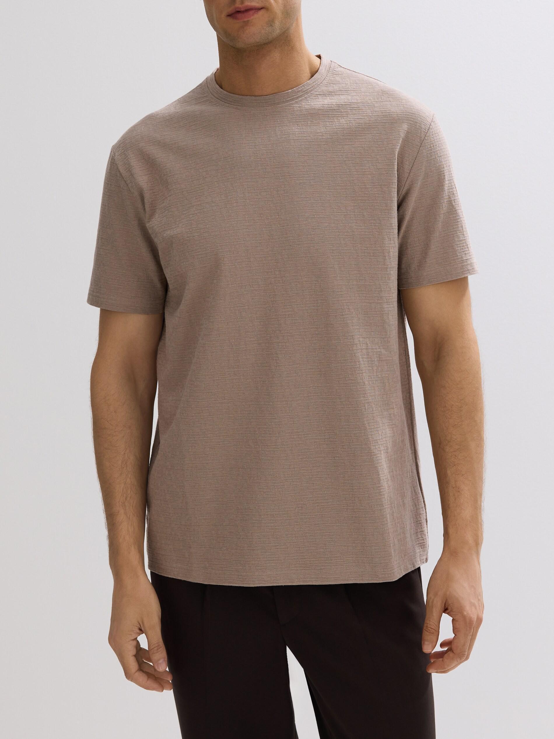 COFFEE Comfort fit structural fabric T-shirt, Brown, large image number 1