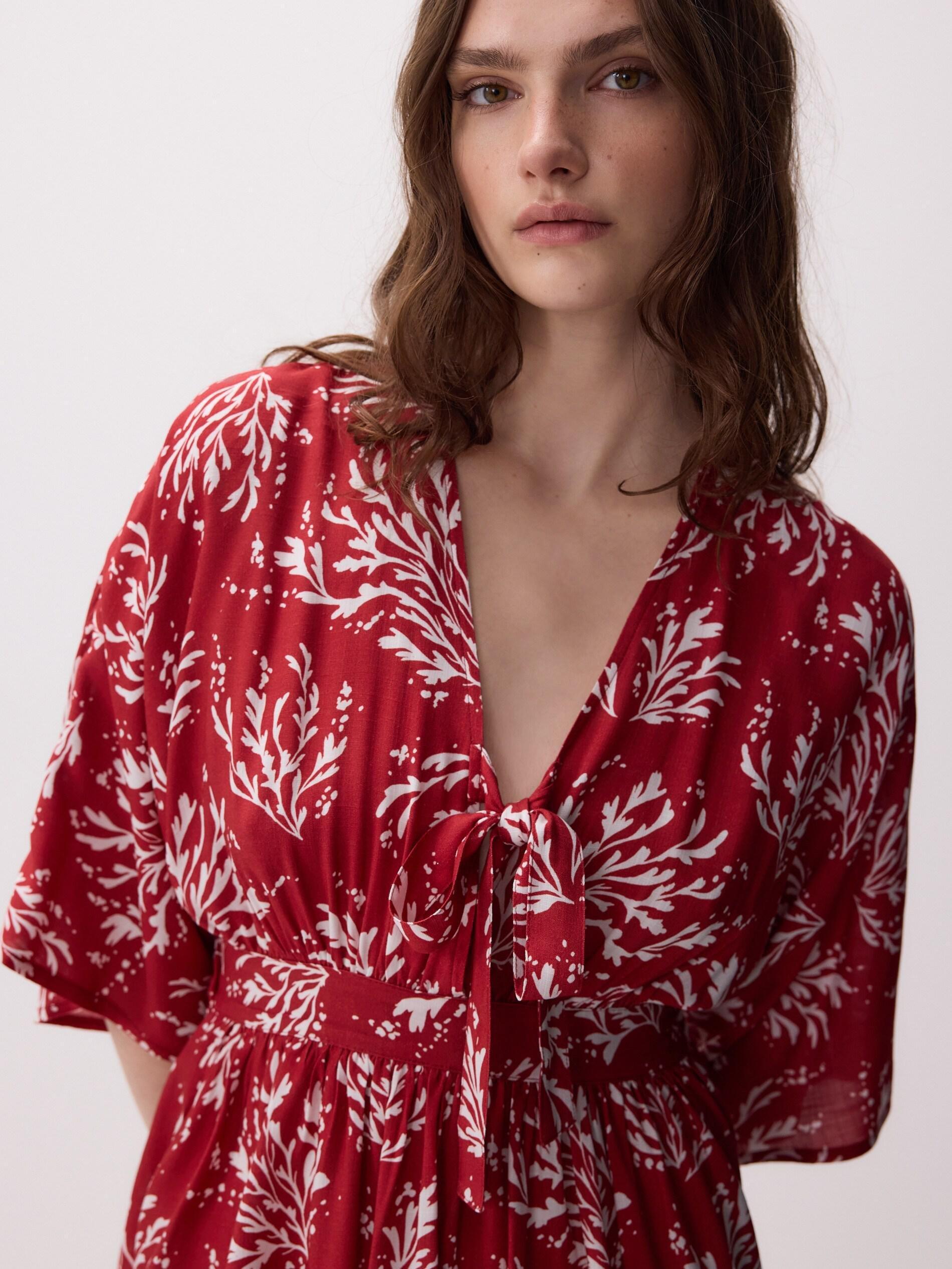 Multicolour Dress With Original Print, Multicolor, large image number 3