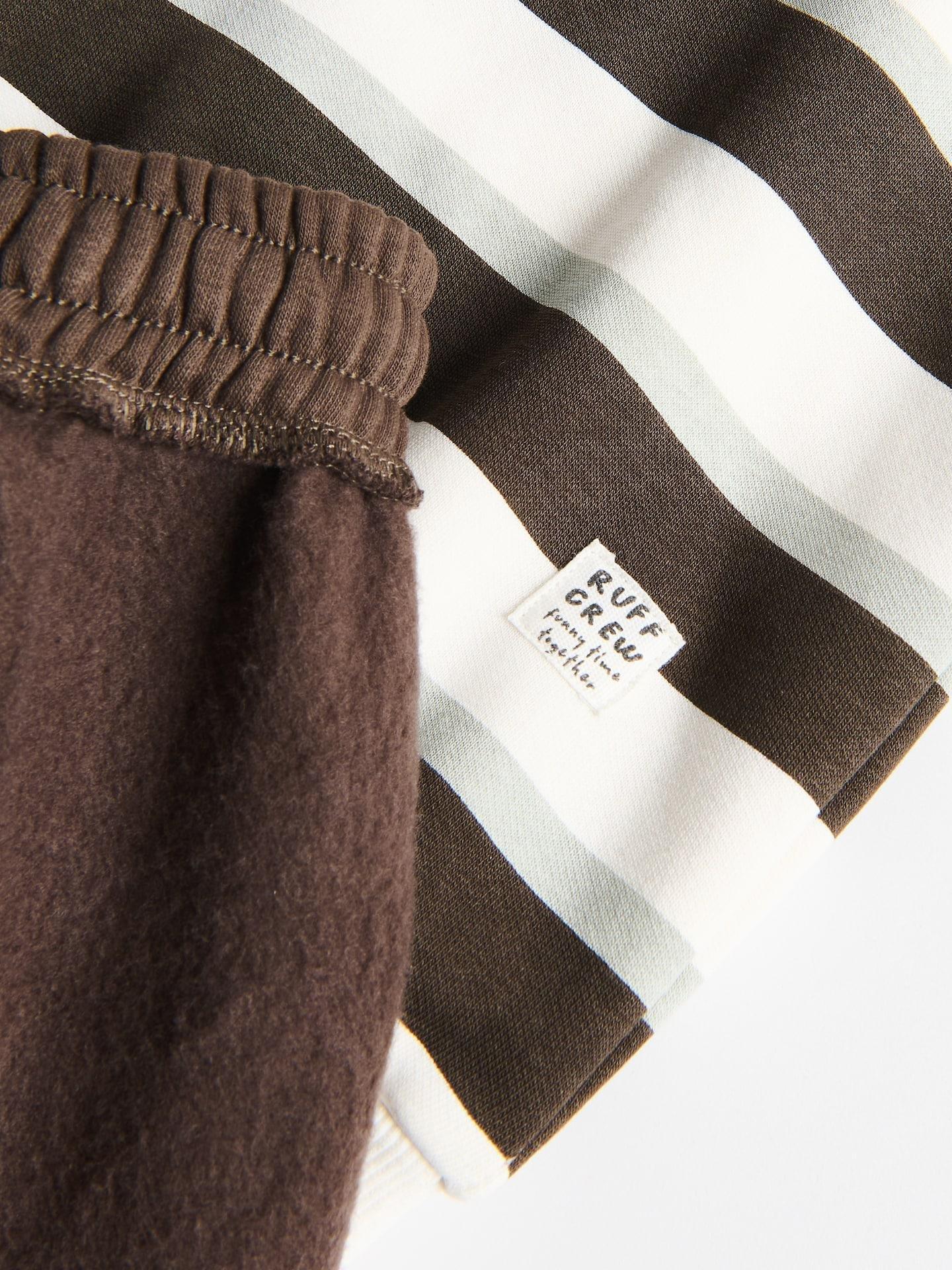 Brown Cotton Rich Jersey Set, Brown, medium