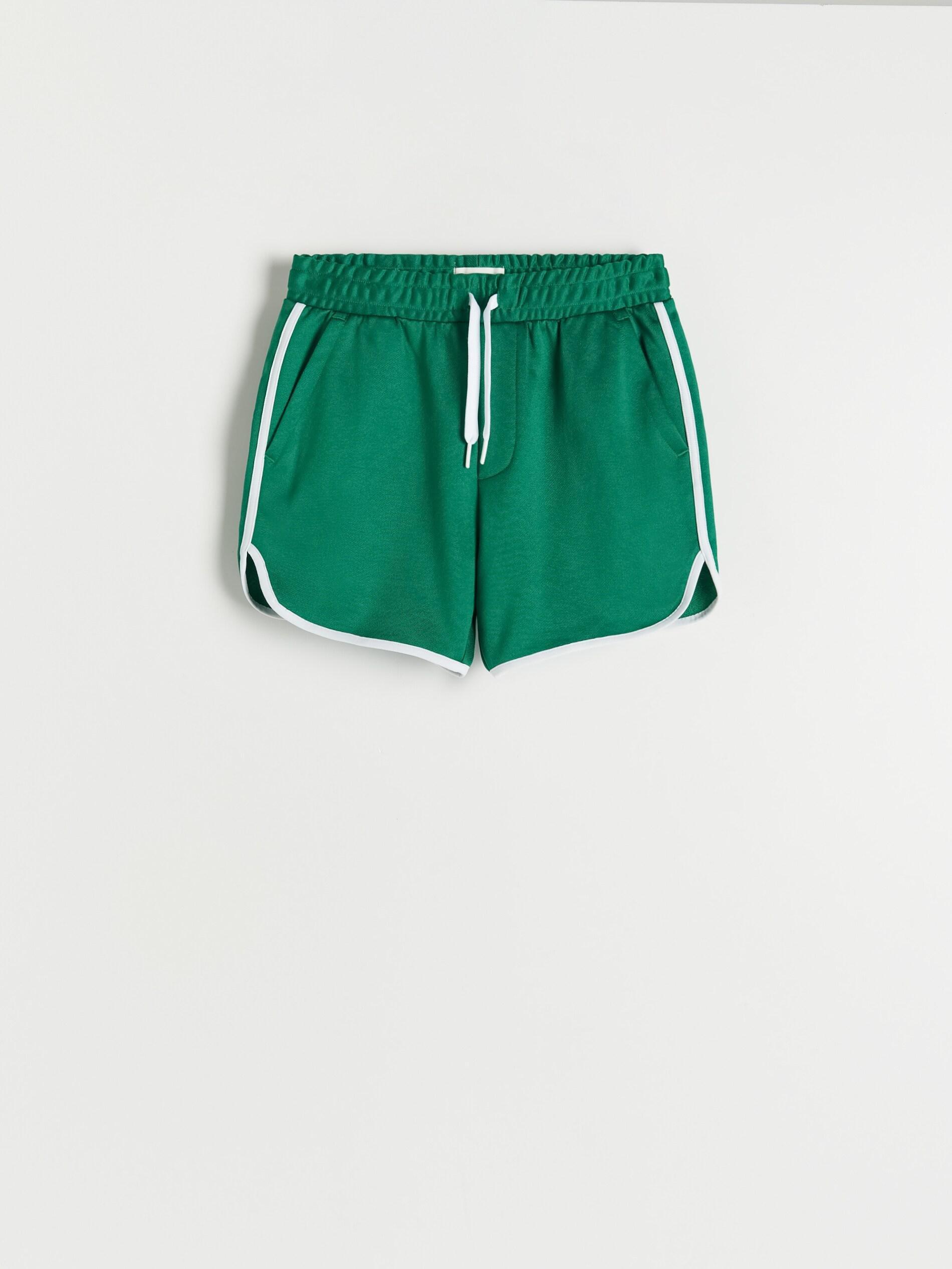Green French Terry Cotton Rich Shorts, , large image number 0