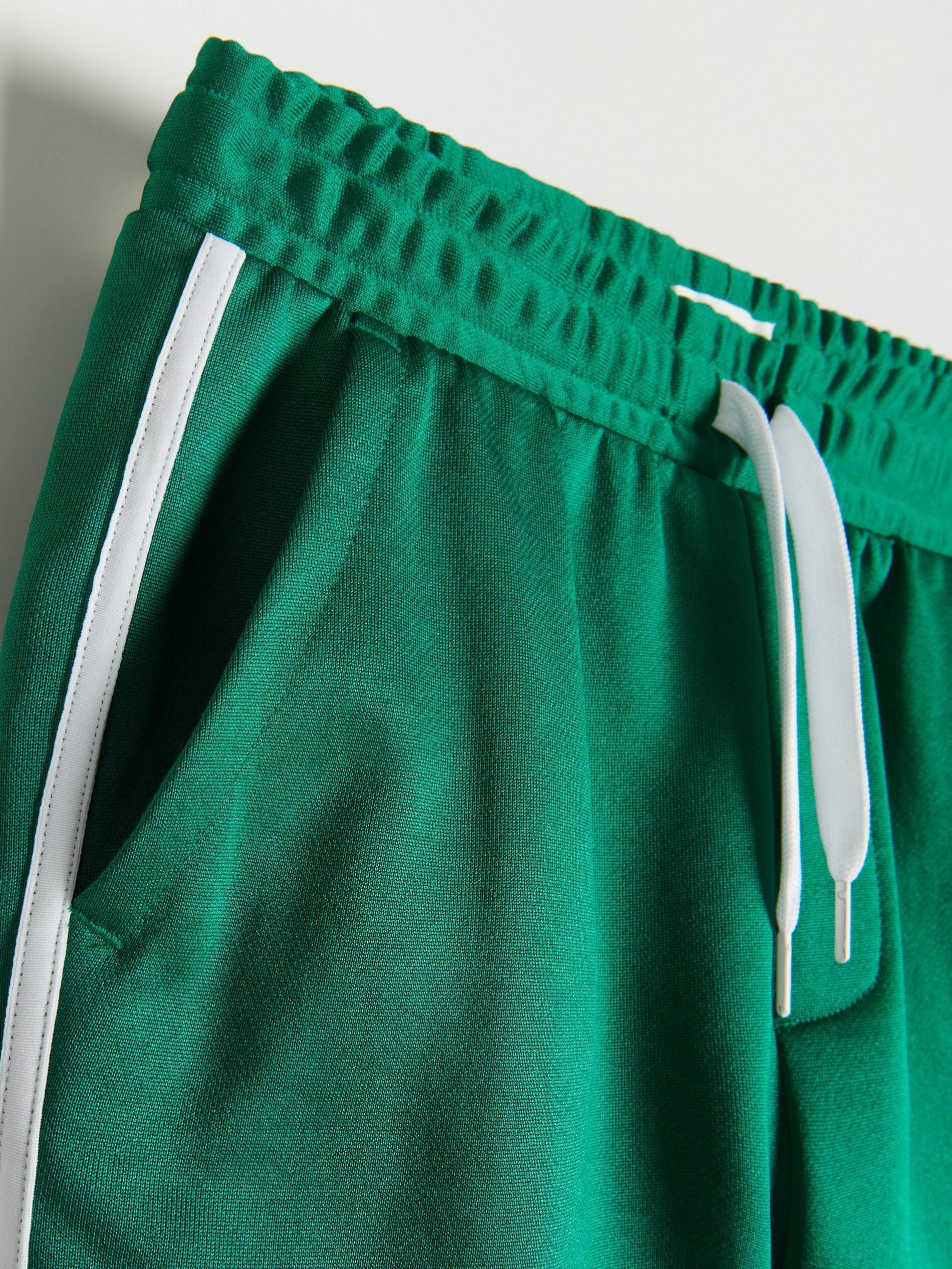 Green French Terry Cotton Rich Shorts, , large image number 1
