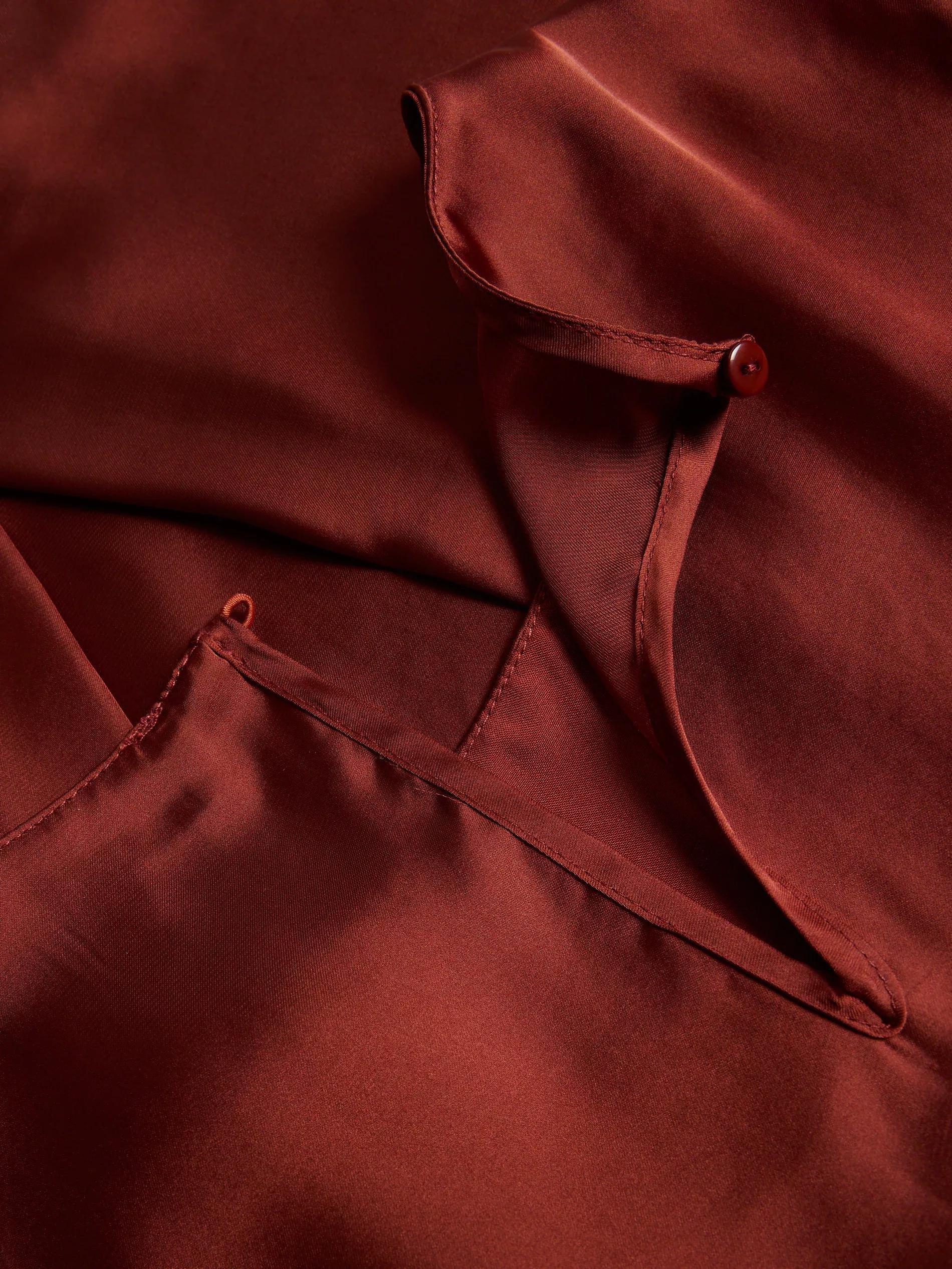 Red Wrap Front Blouse, Burgundy, large image number 5