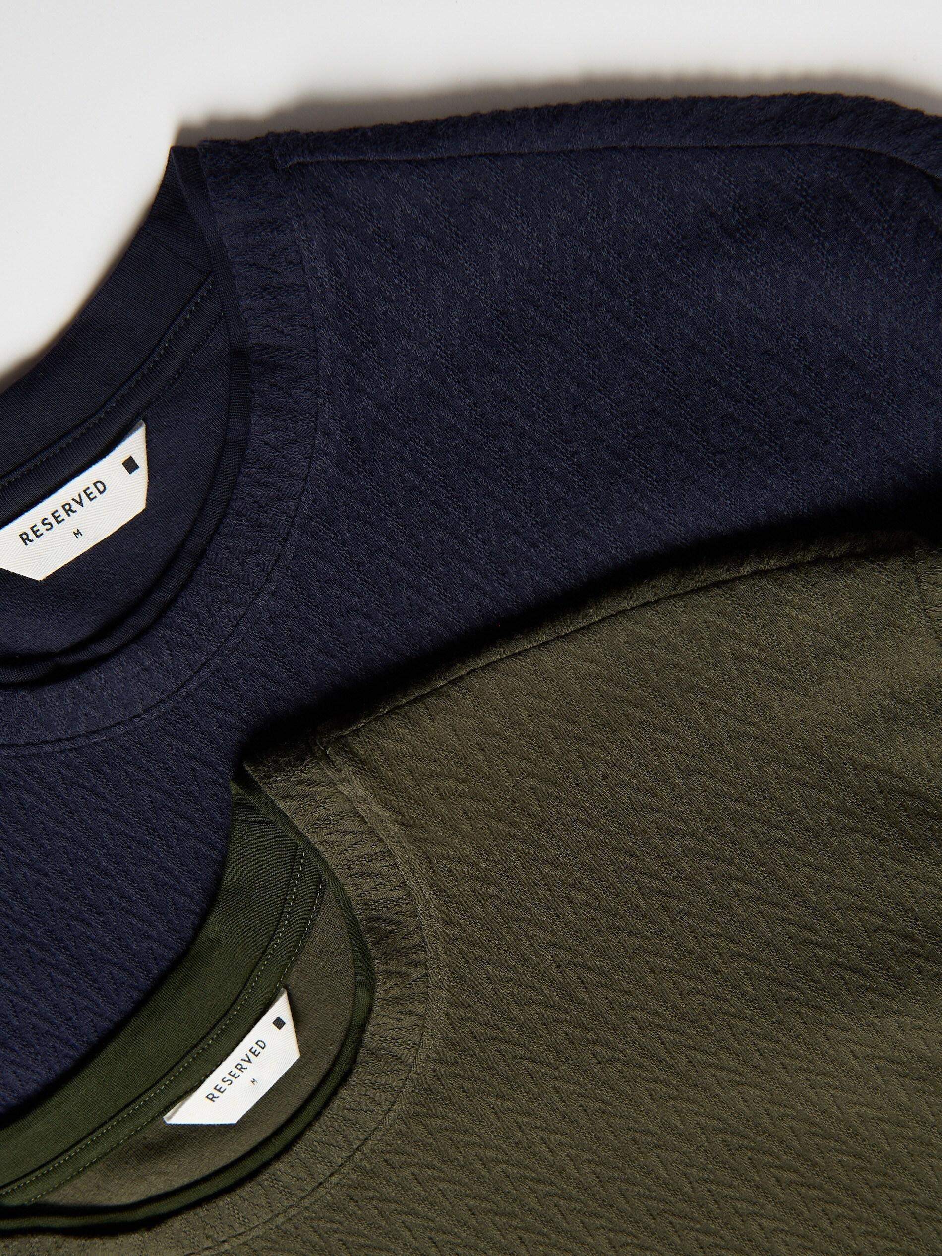 Green Comfort Fit Structural Fabric T-Shirt, Khaki, large image number 5