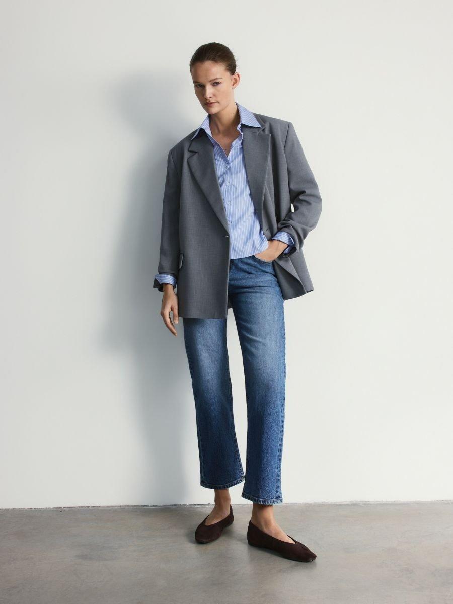 Blue Slim Fit Shirt, Blue, medium