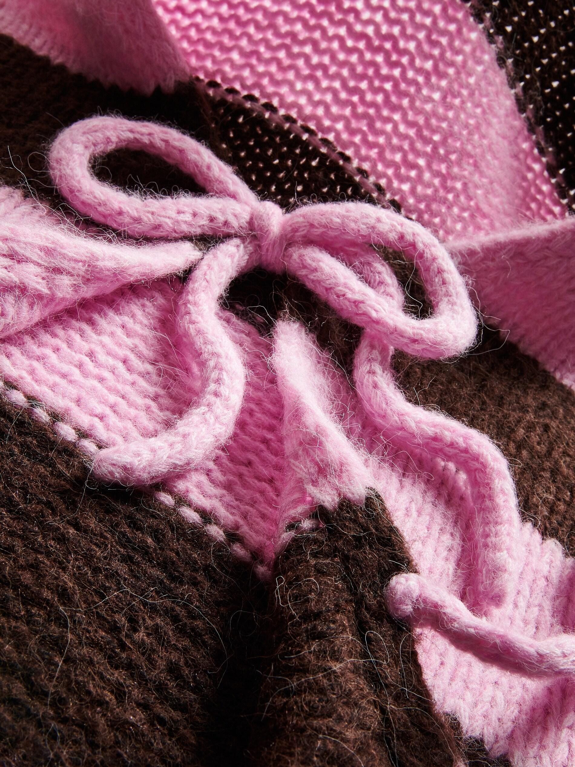 Pink Cardigan With Tie Detail, Pink, large image number 4