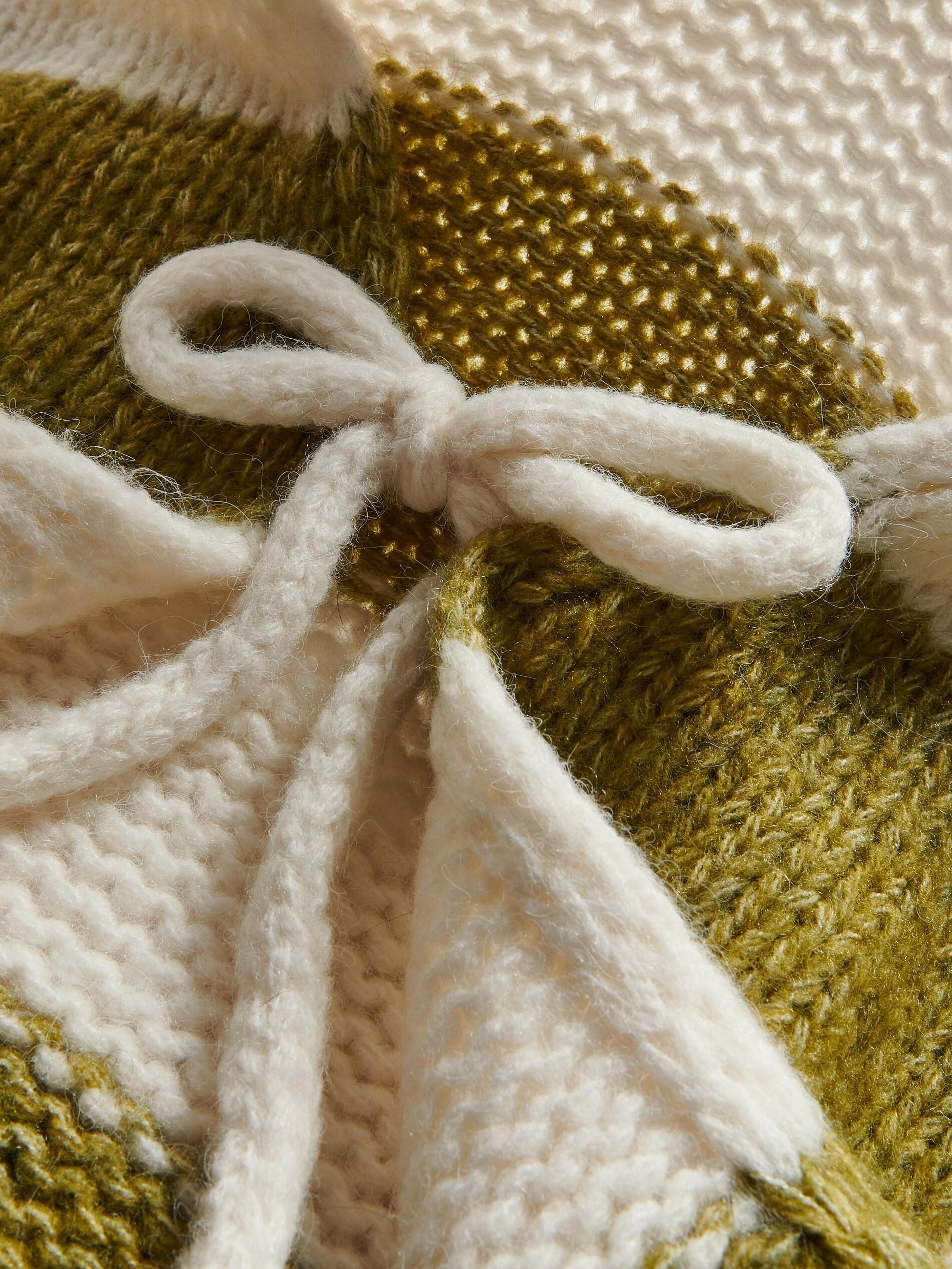 Green Cardigan With Tie Detail, Green, large image number 5