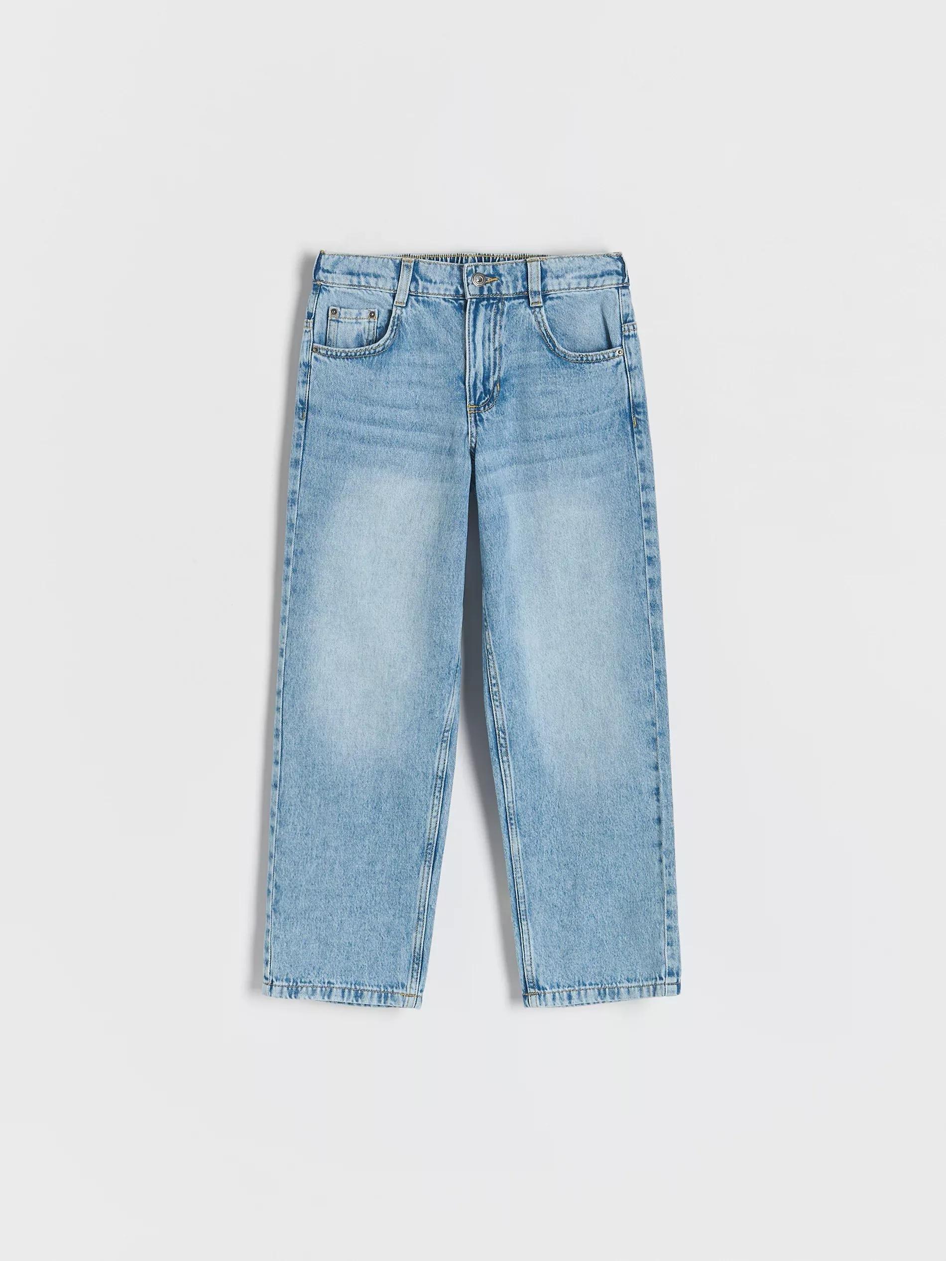 Blue Classic Straight Denim Pants, , large image number 0