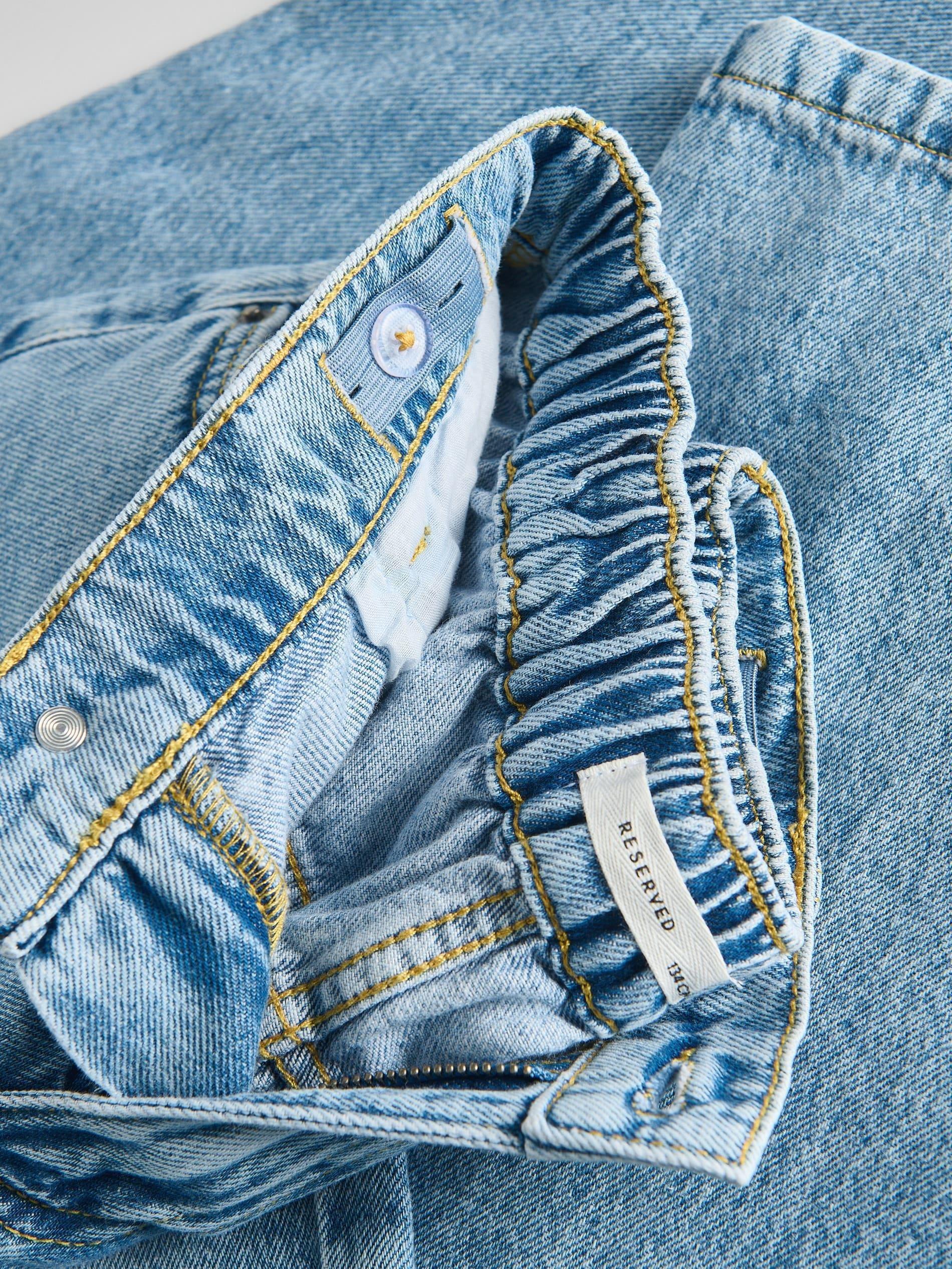 Blue Classic Straight Denim Pants, , large image number 1
