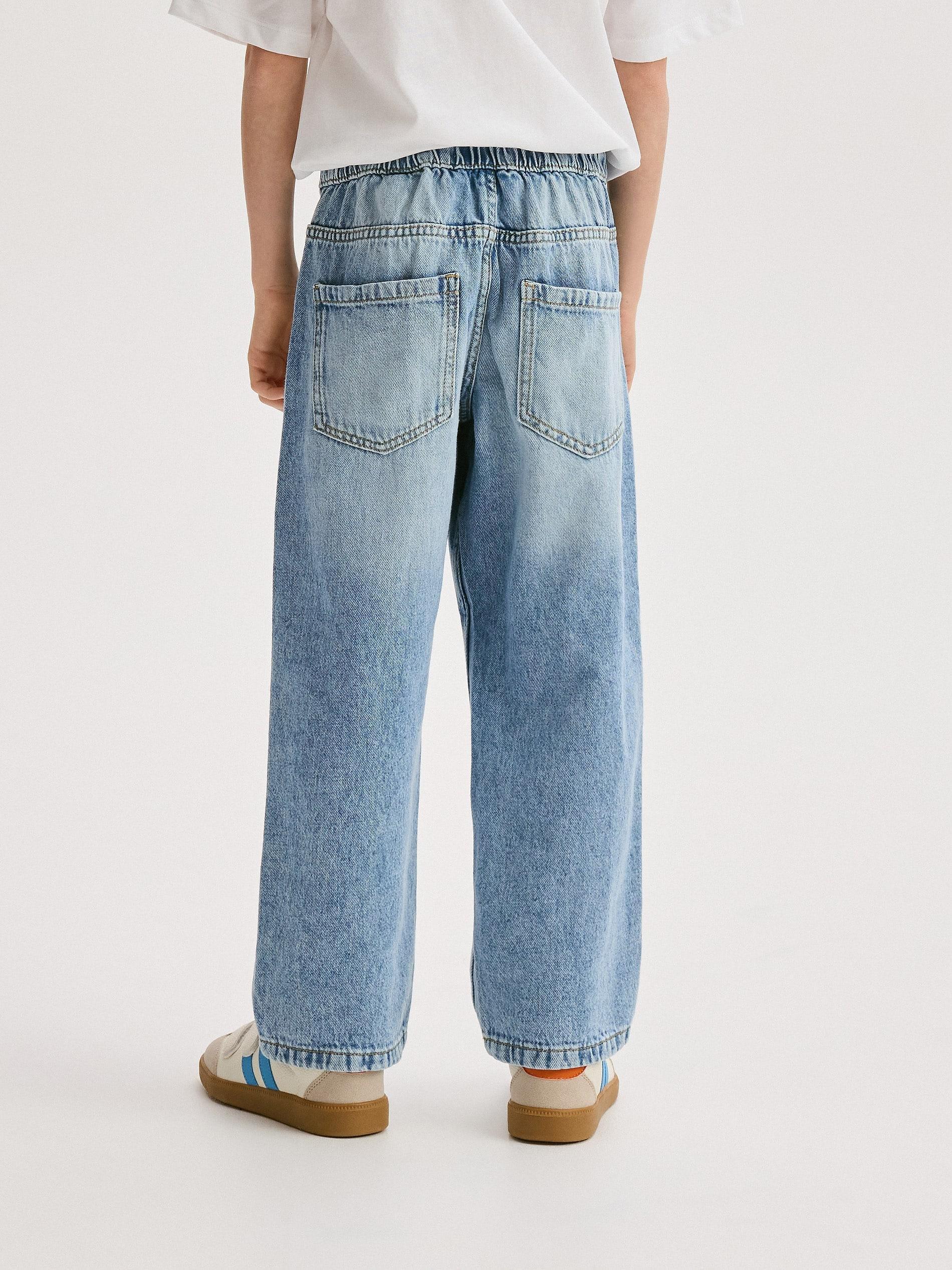 Blue Classic Straight Denim Pants, , large image number 3