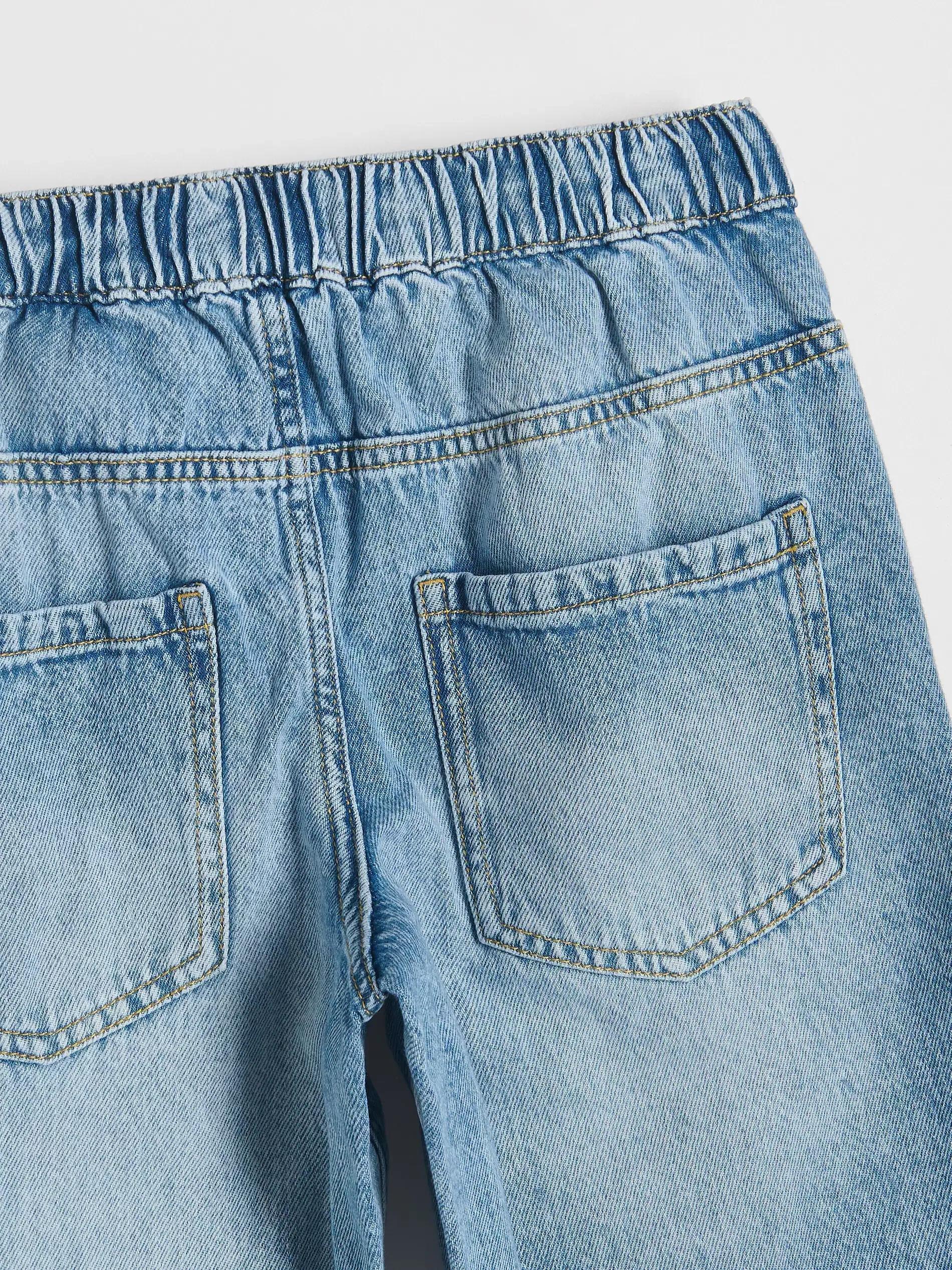 Blue Classic Straight Denim Pants, , large image number 4