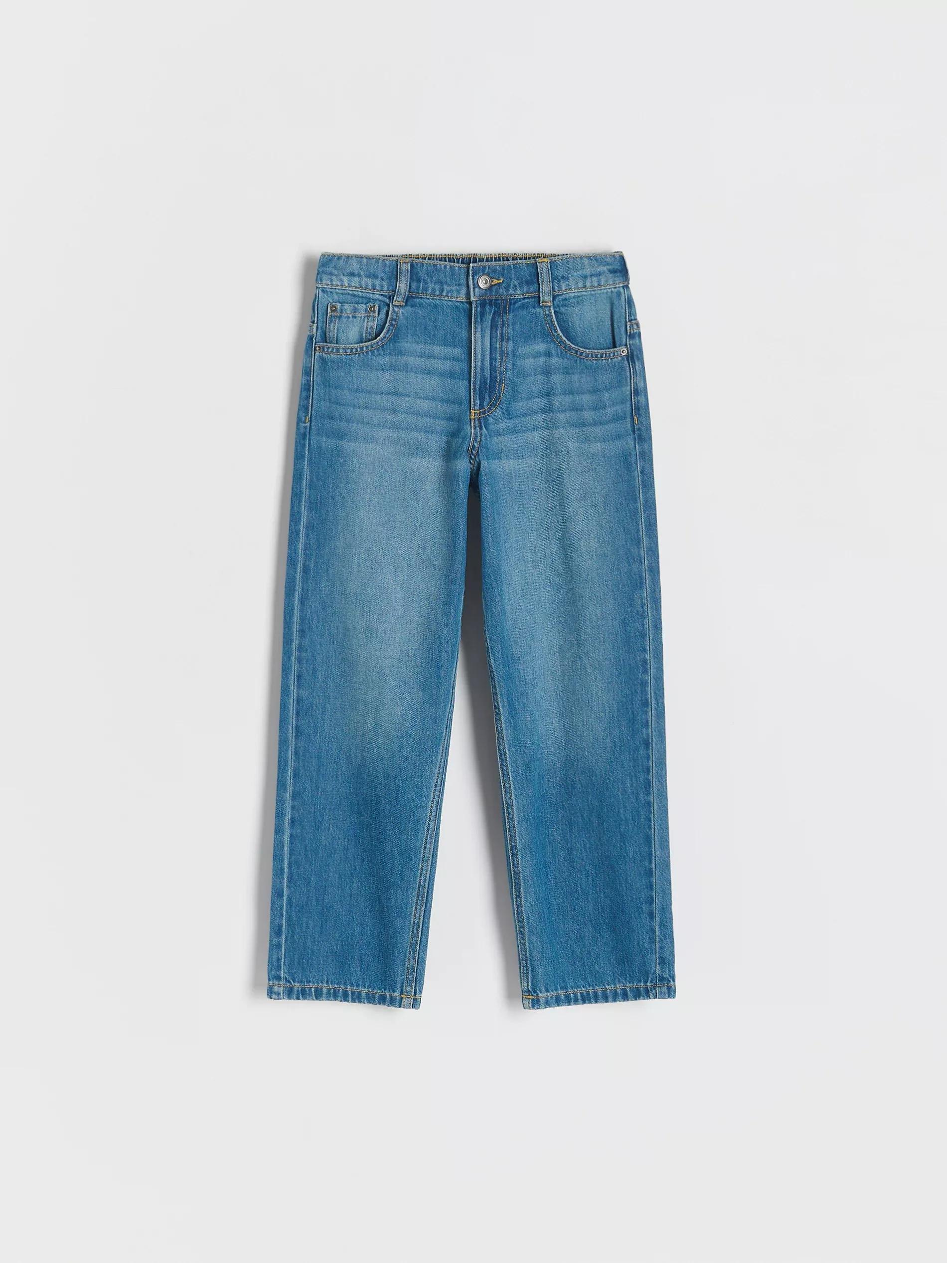 Blue Classic Straight Denim Pants, , large image number 1
