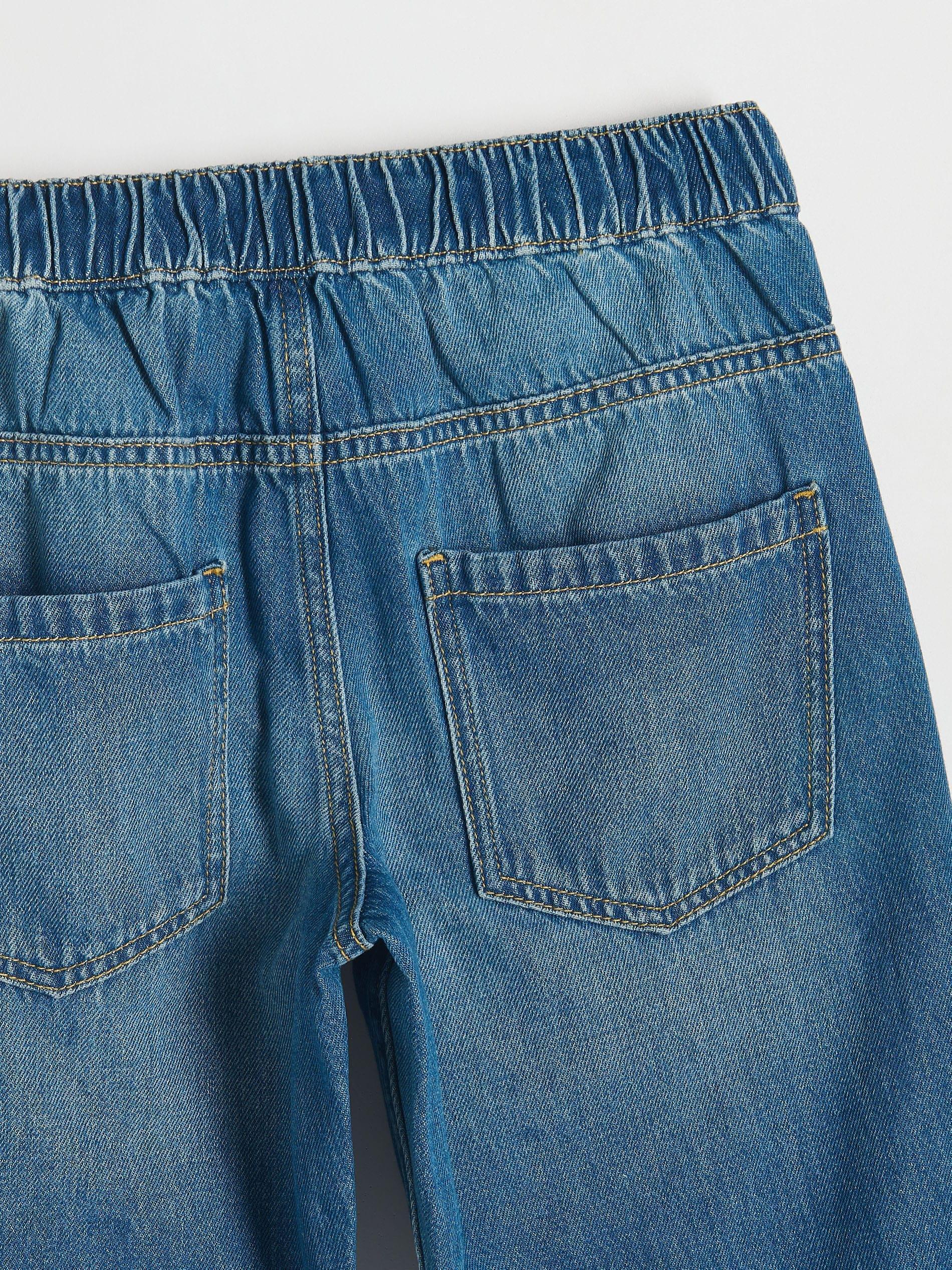 Blue Classic Straight Denim Pants, , large image number 3