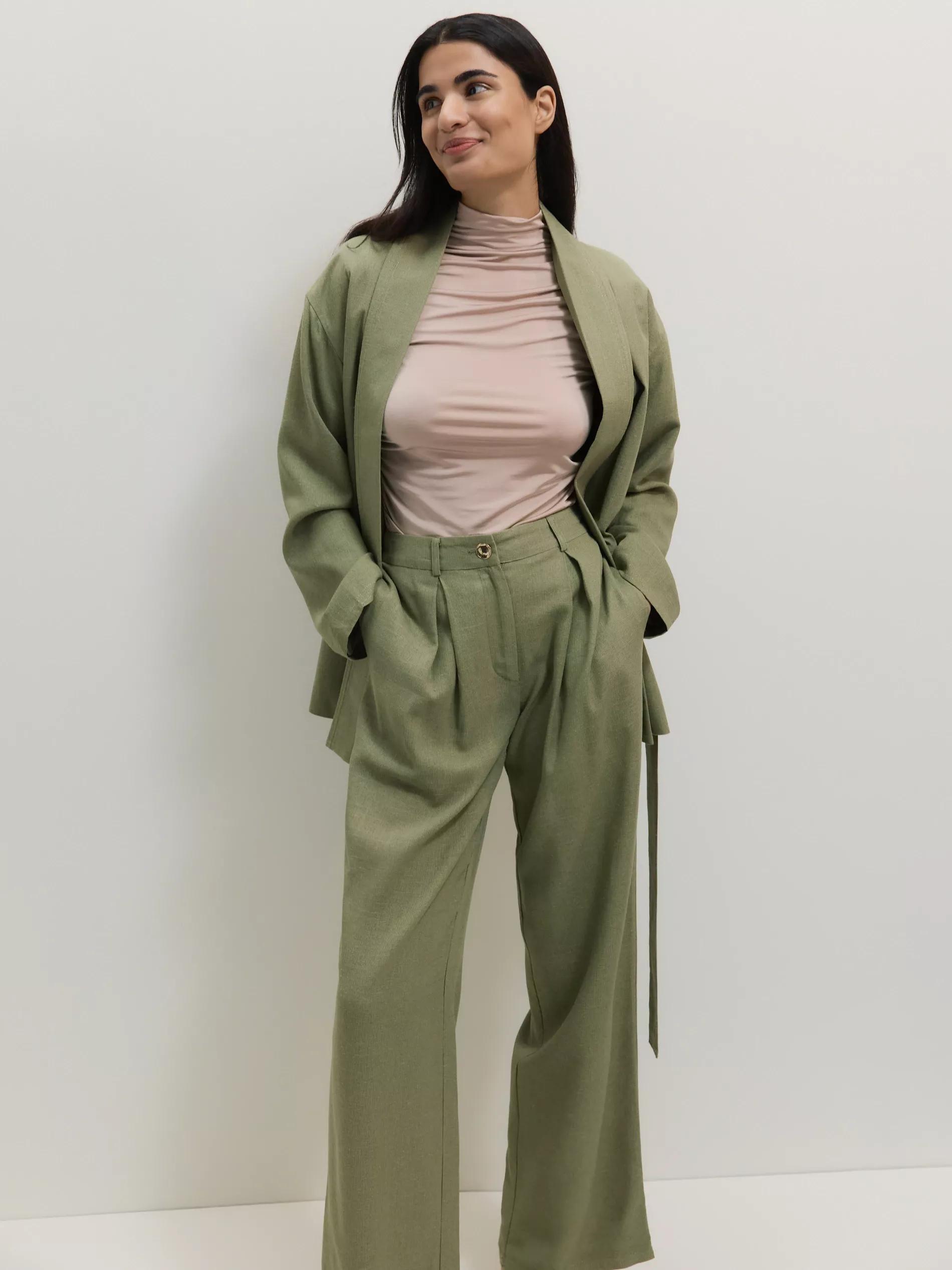 Beige Blouse With Decorative Knot, Beige, large image number 4