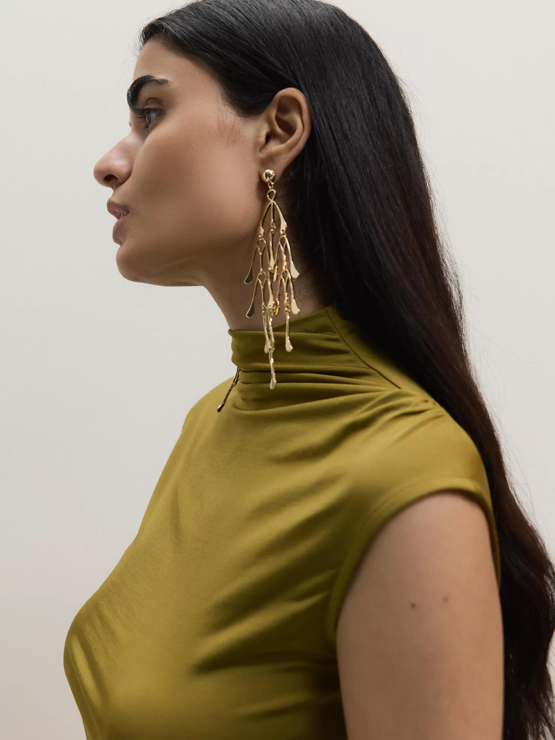 Green Blouse With Decorative Knot, , large image number 0