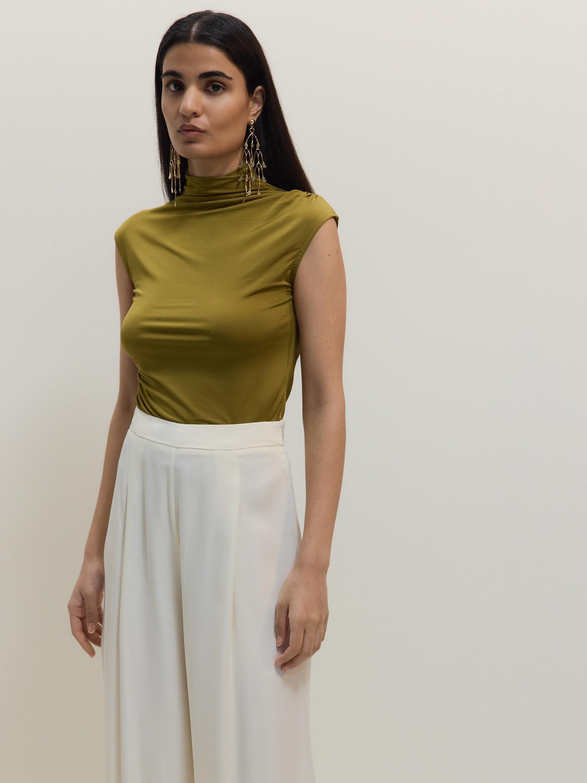 Green Blouse With Decorative Knot, , large image number 1