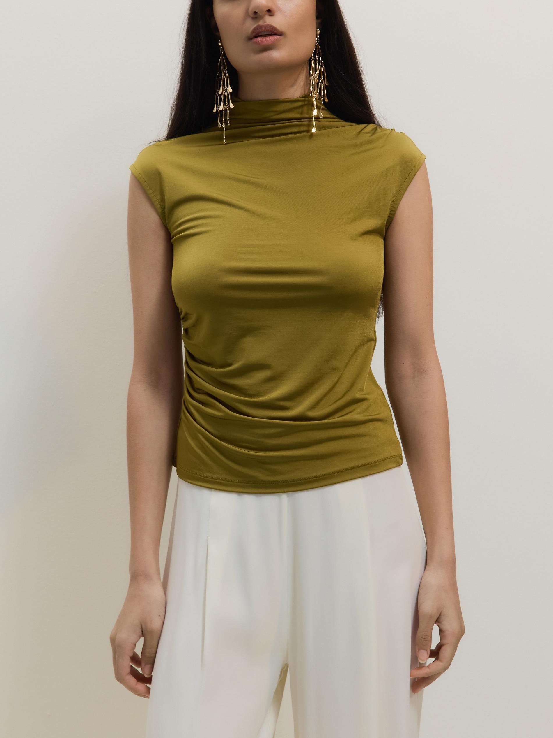 Green Blouse With Decorative Knot, , large image number 2