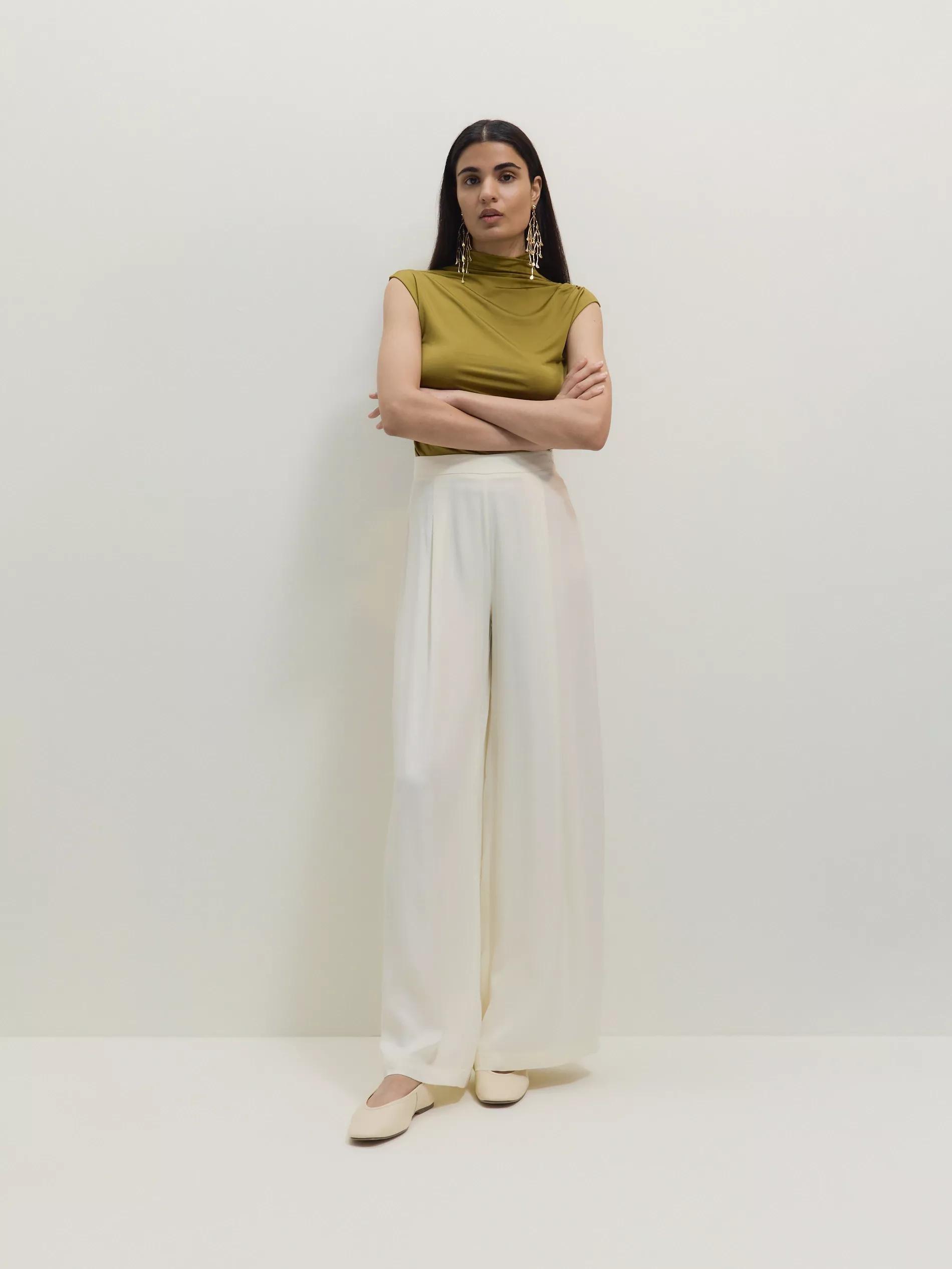 Green Blouse With Decorative Knot, Green, large image number 3