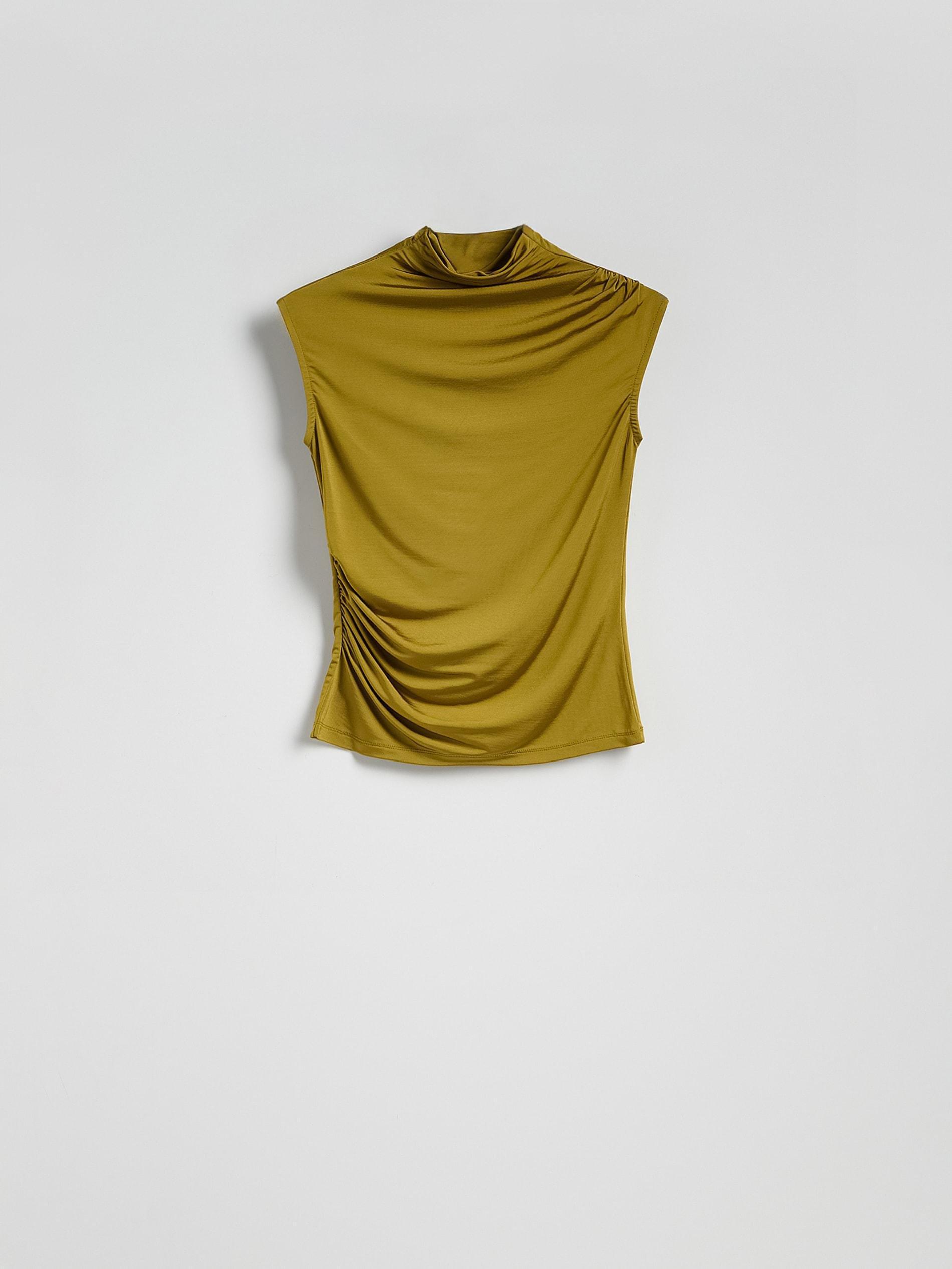 Green Blouse With Decorative Knot, Green, large image number 4