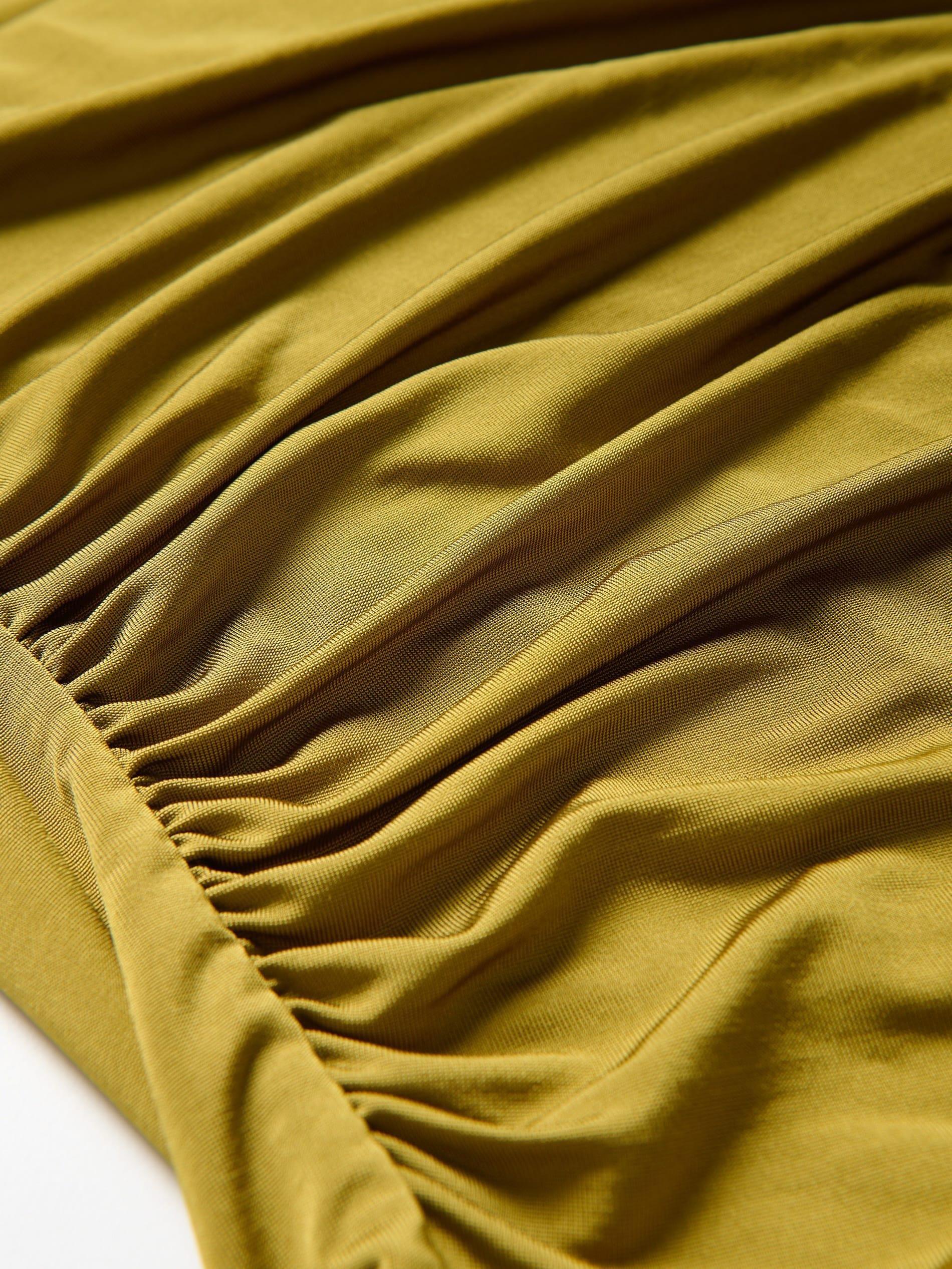 Green Blouse With Decorative Knot, Green, large image number 5