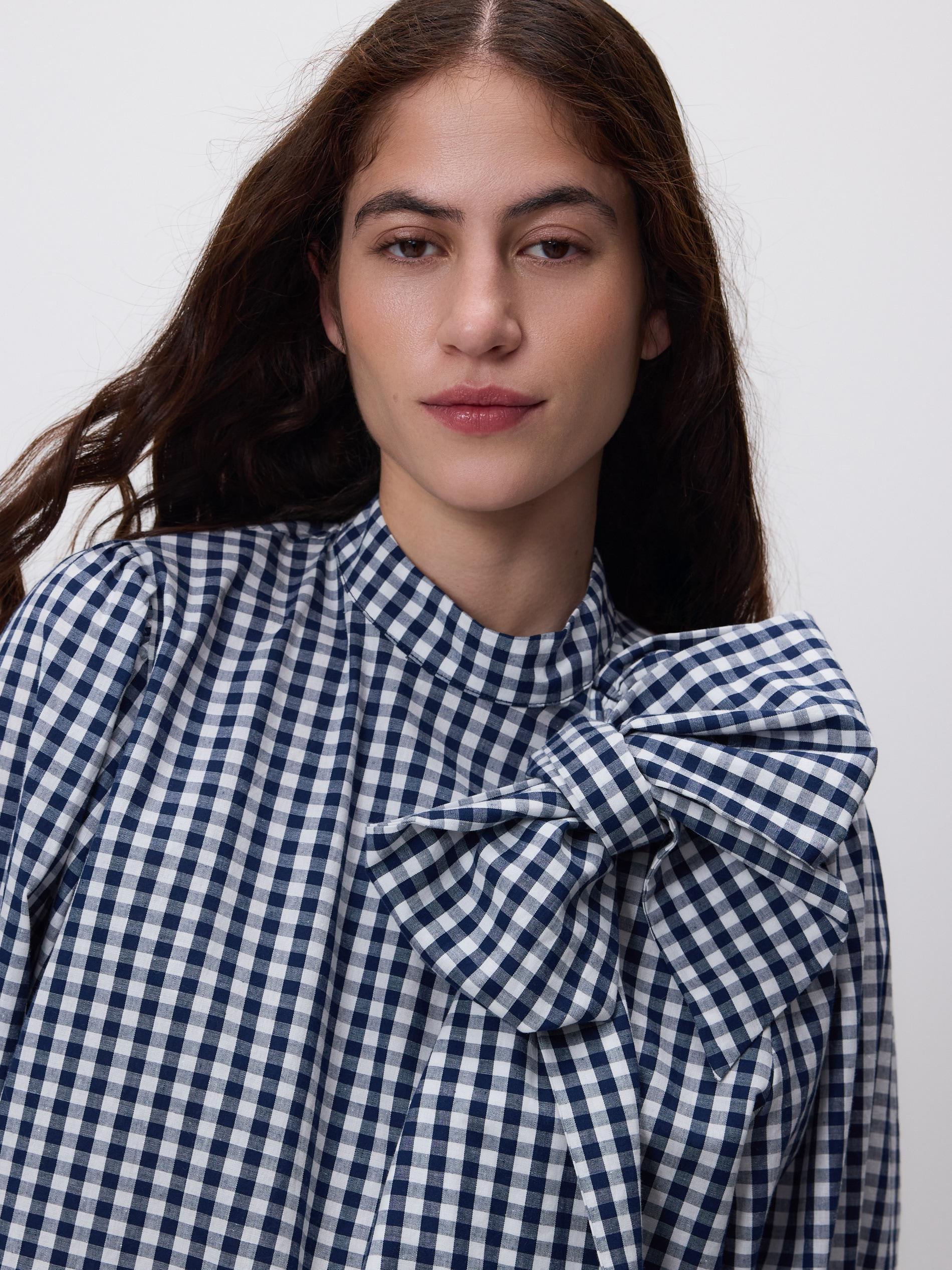 Multicolour Blouse With A Bow, Multicolor, medium