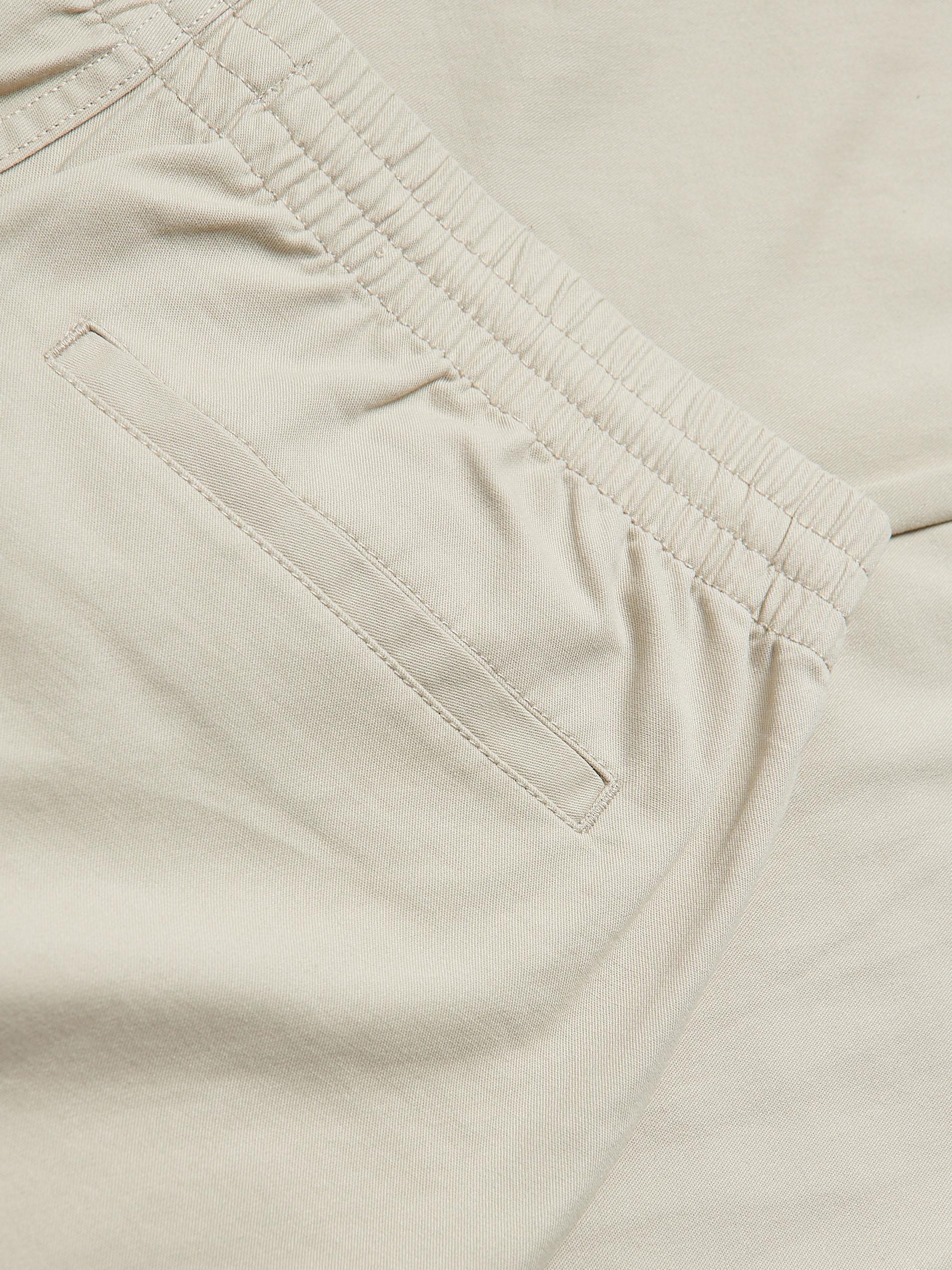 Cream Slim Joggers, Ivory, large image number 5