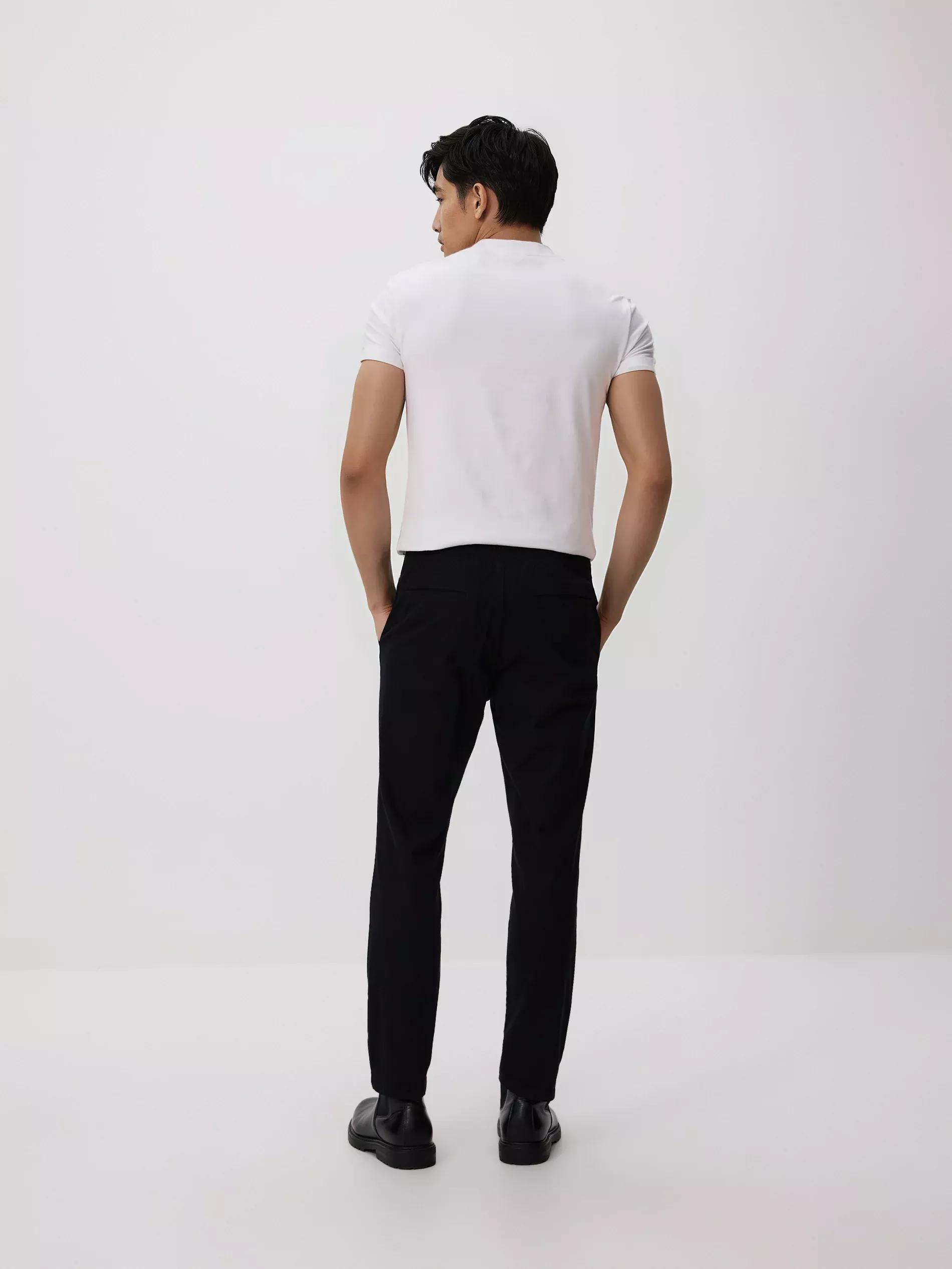 Black Slim Joggers, Black, medium