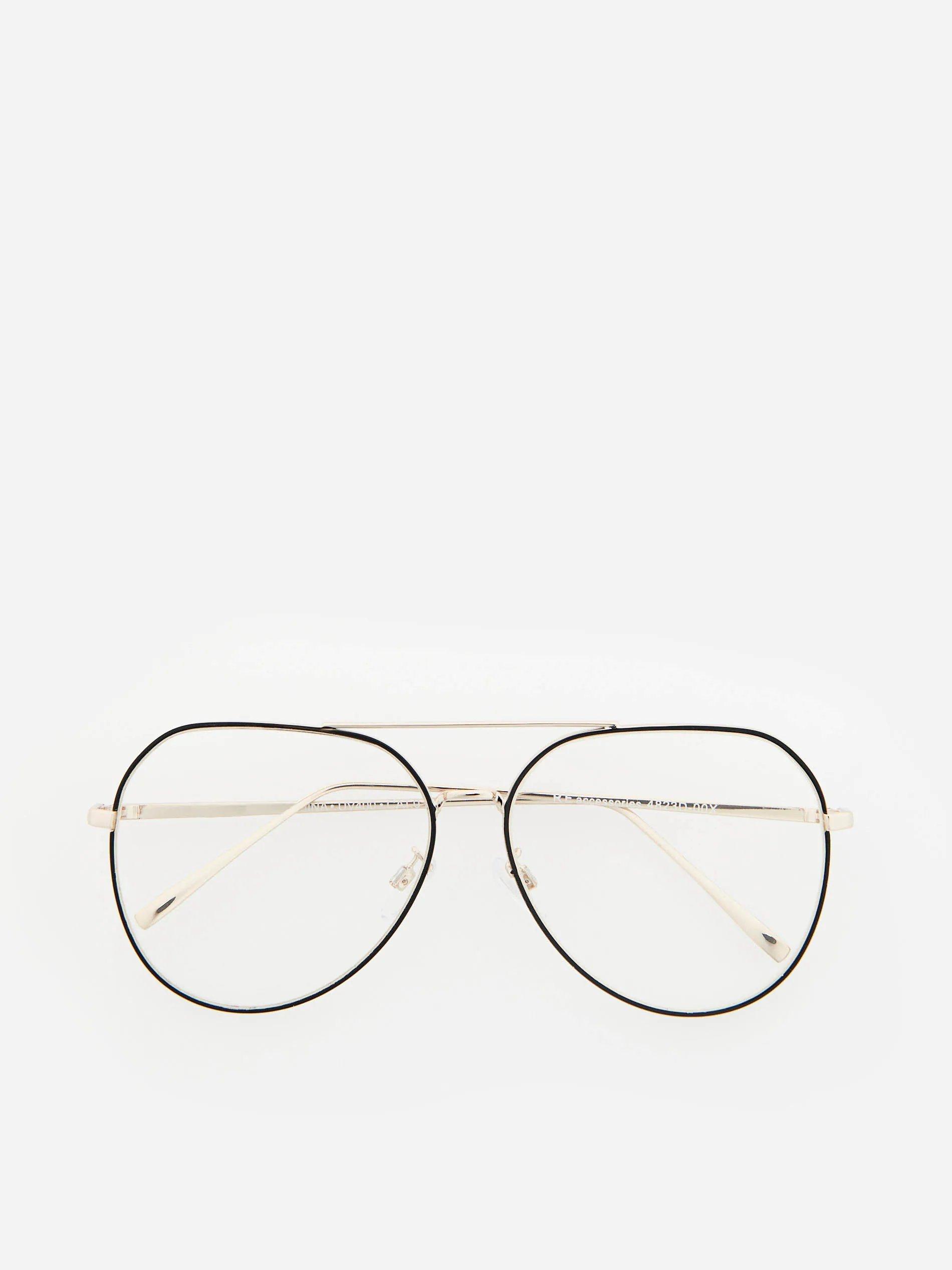 White No Lens Glasses, White, large image number 0